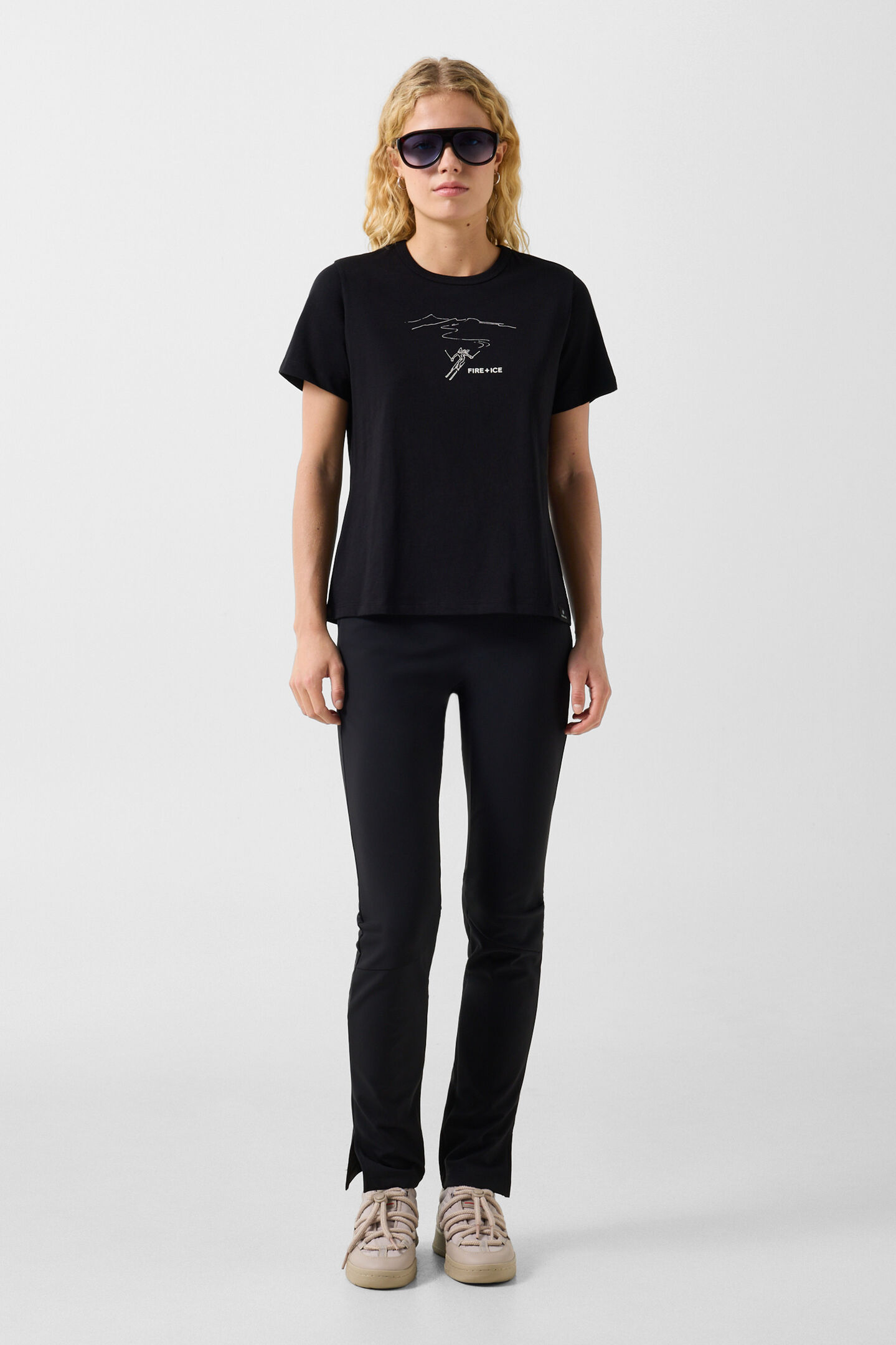 Zyssa cotton T-shirt Black