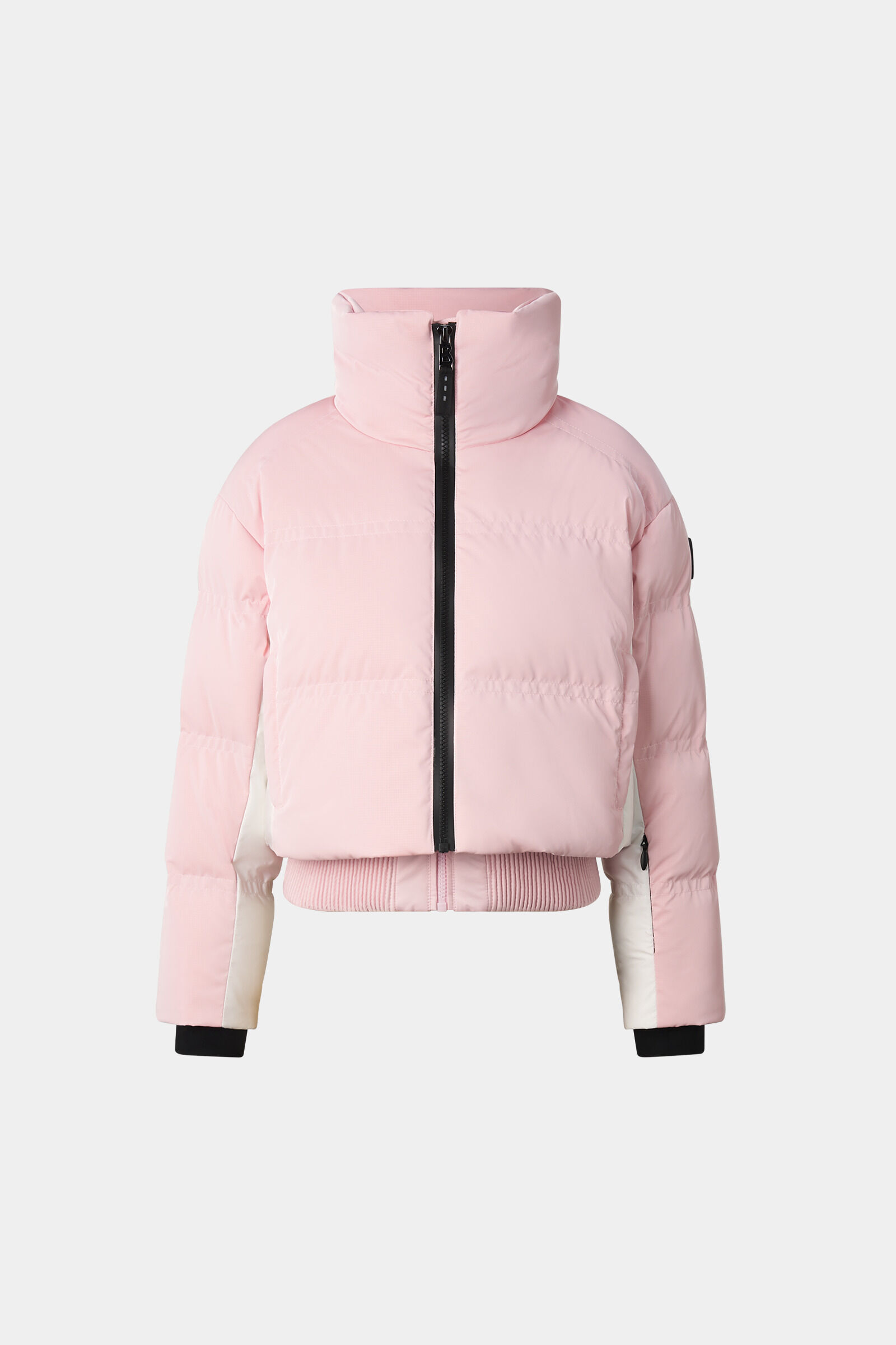 Kids Ski-Daunenjacke Glitter Rosa/Off-White
