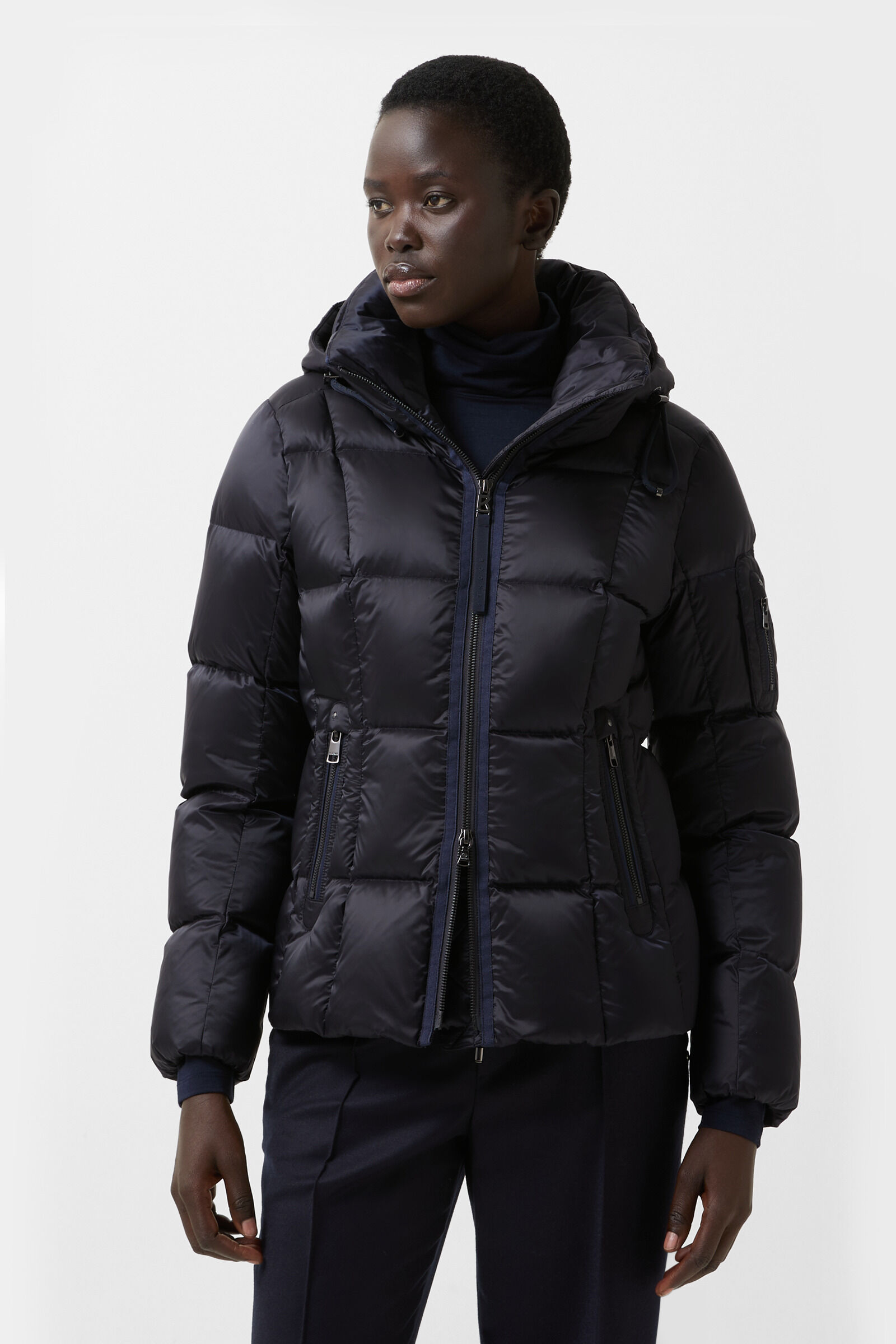 Feline down jacket Navy blue