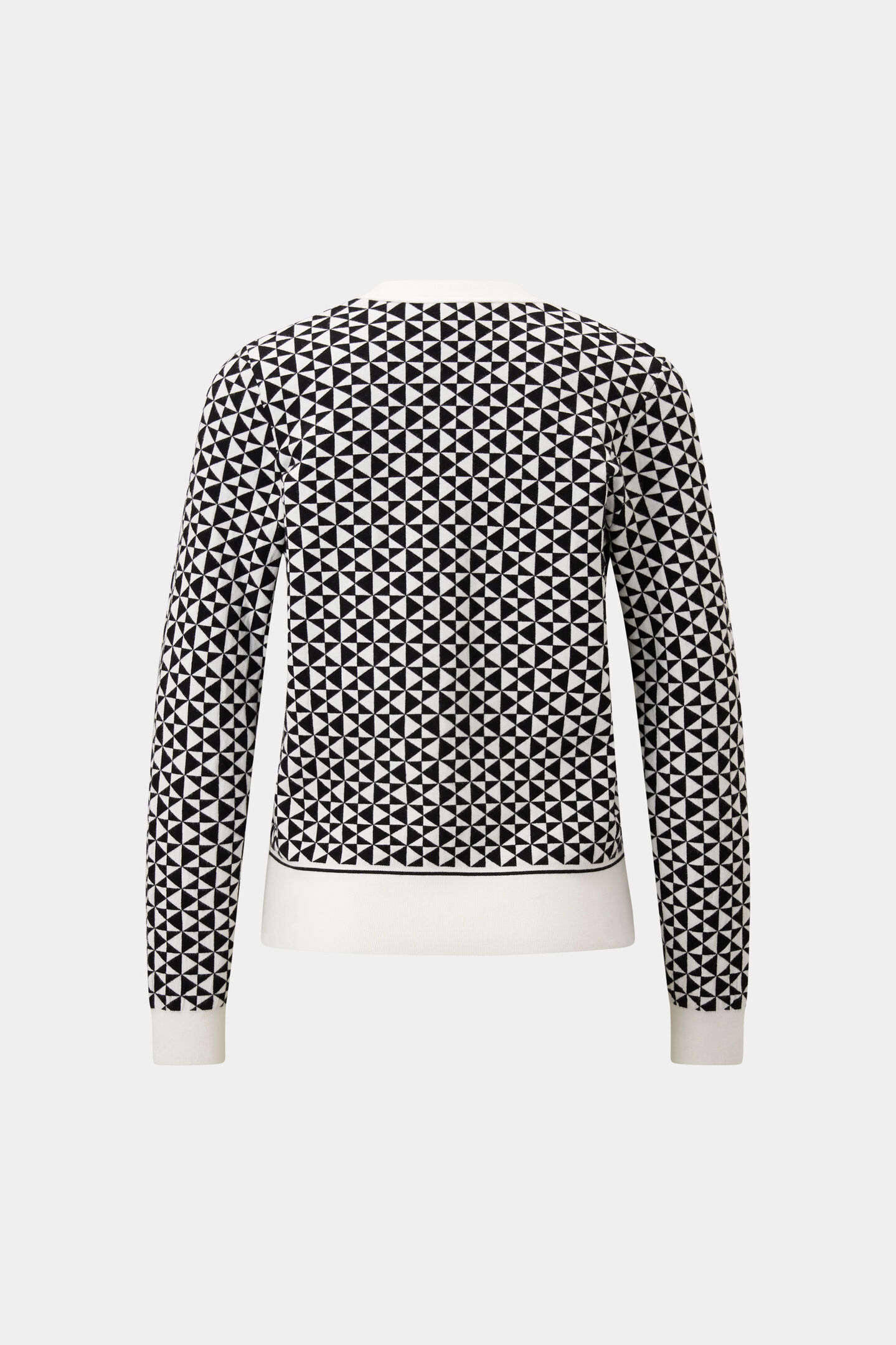 Knit jacket Ina Black/Off-White