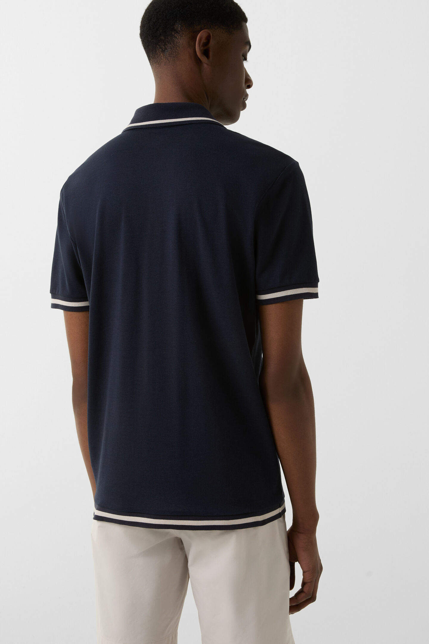 Funktions-Polo-Shirt Branco Navy-Blau