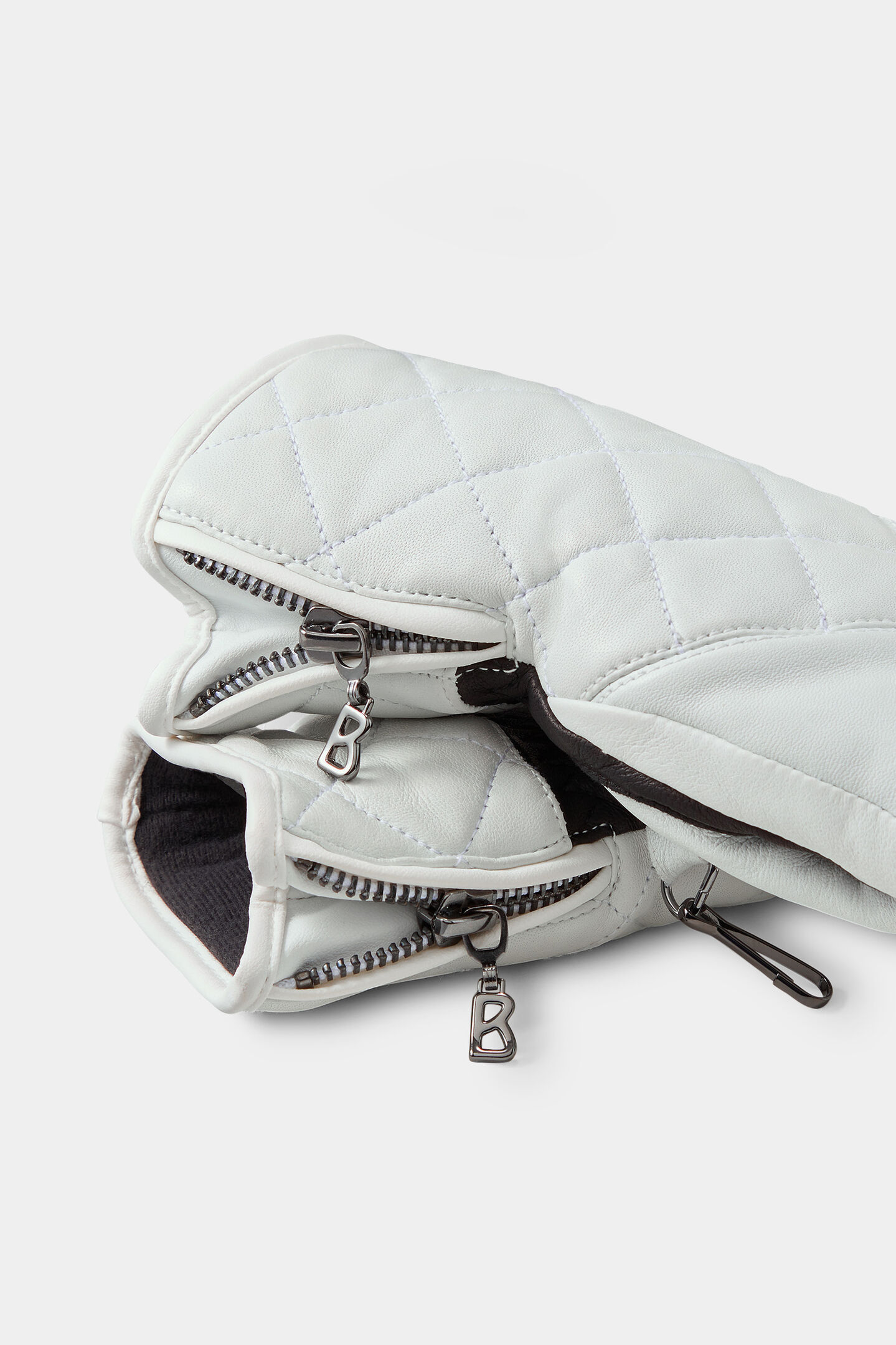 Leder-Handschuhe Dana Off-White