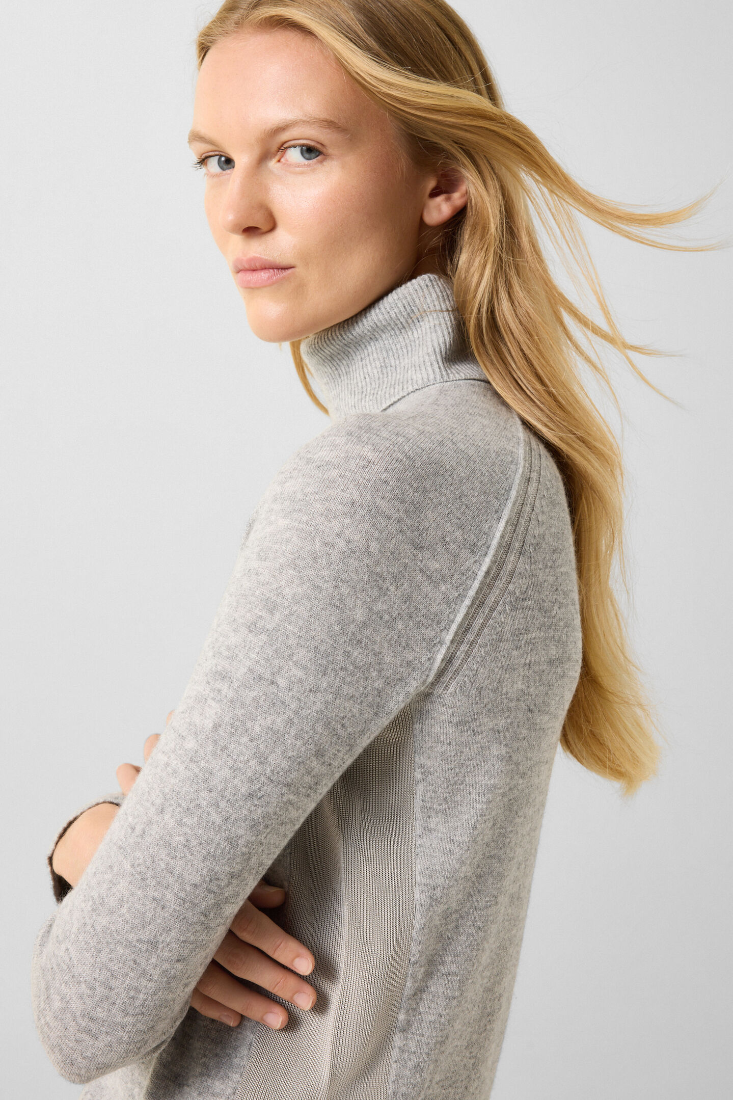 Vaiana pure new wool and cashmere jumper Light grey