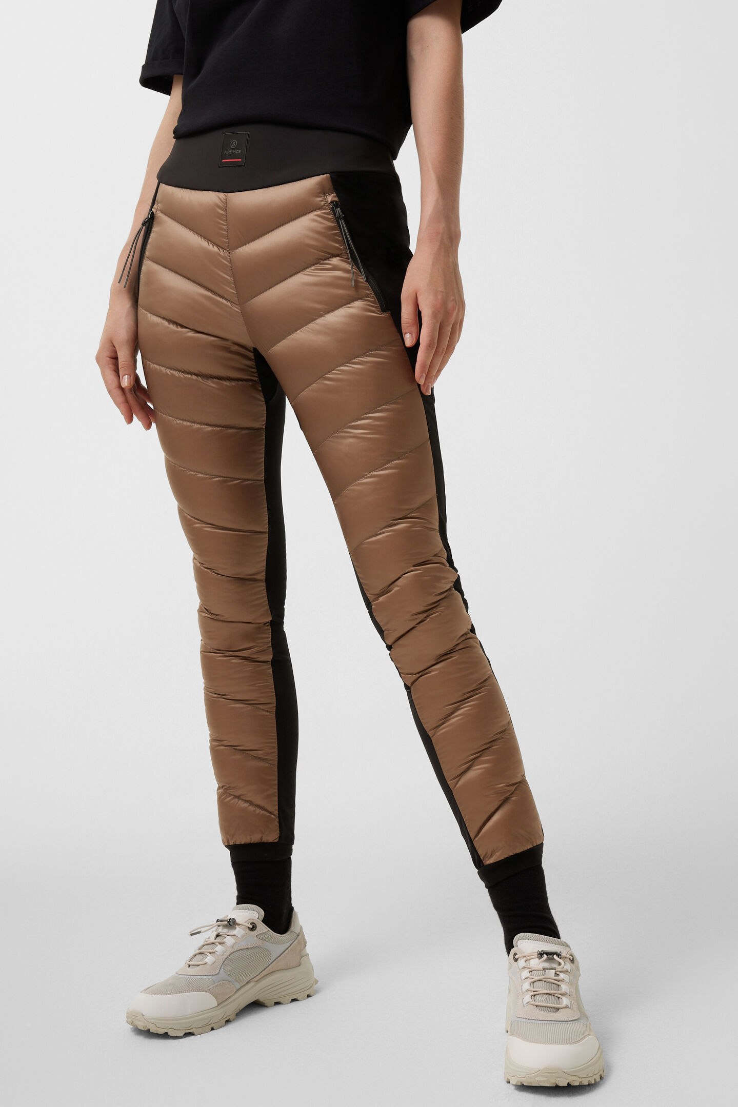 Cora down trousers Caramel/black