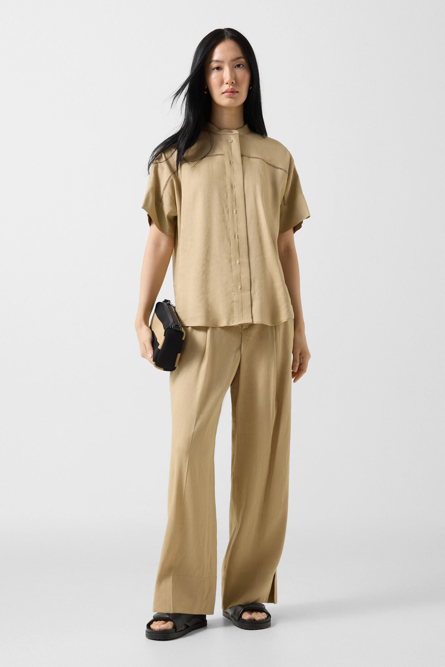 Pleated trousers Candy Camel