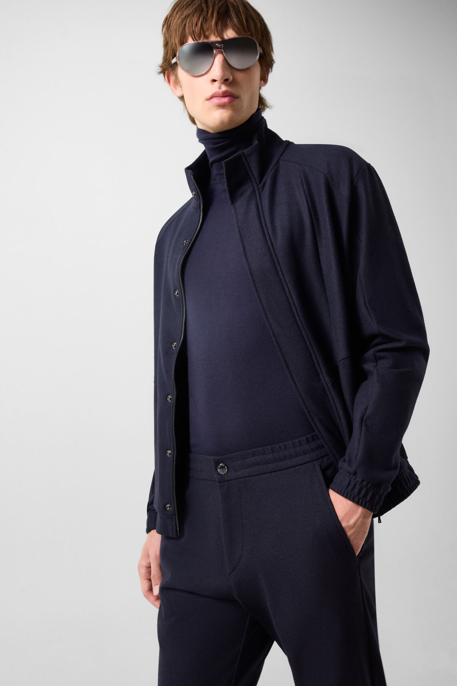 Boris Flannel Trousers Navy