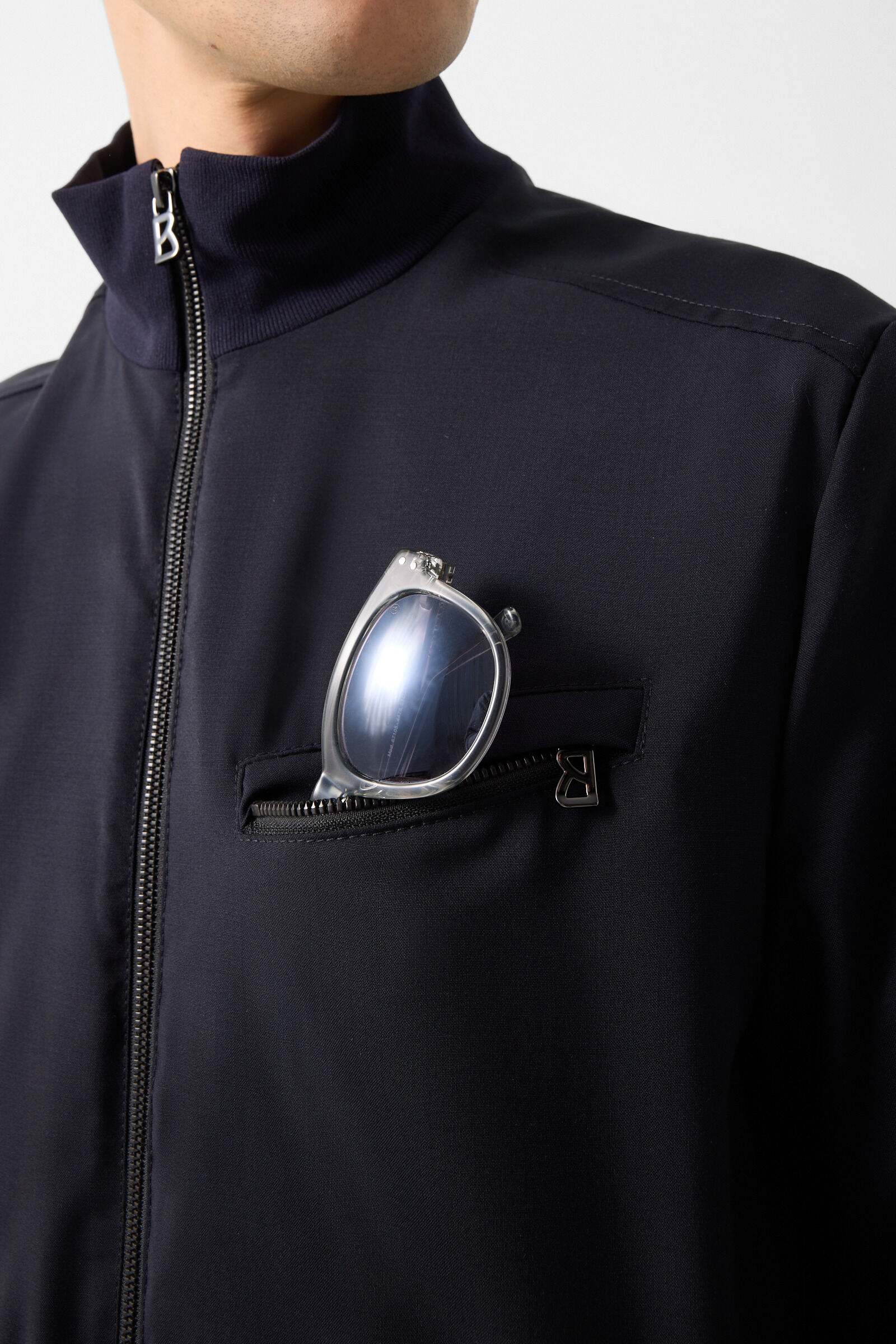 Veste en laine vierge Milan Bleu fonc&eacute;