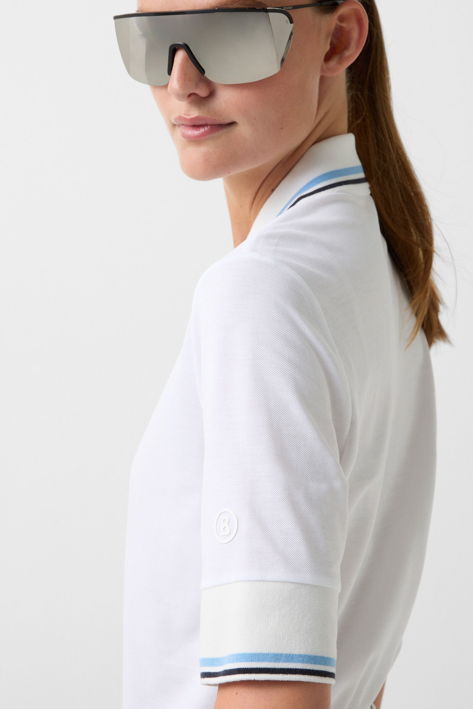 Polo Elenor Blanc cass&eacute;