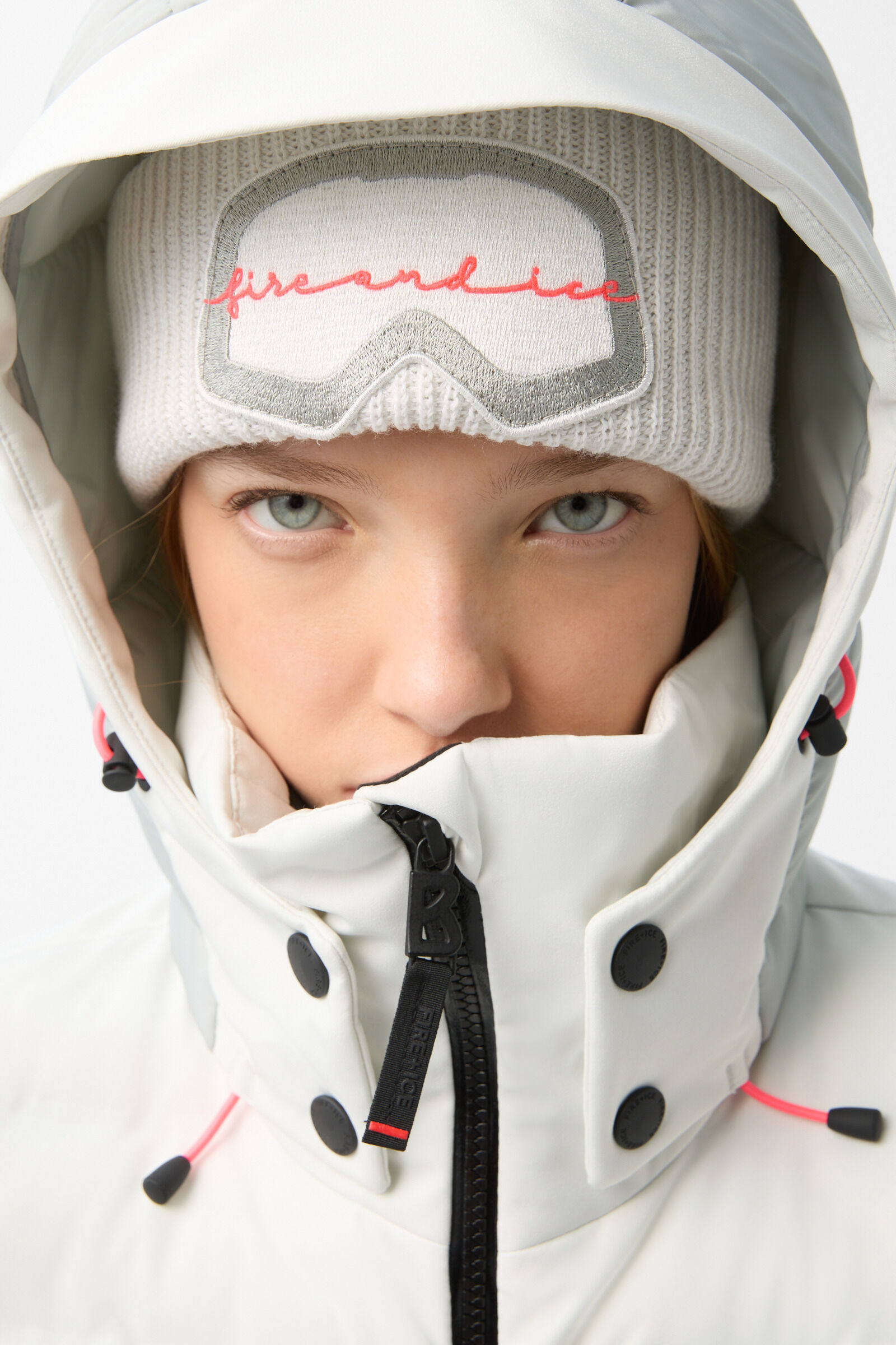 Skijacke Janka Off-White/Hellgrau