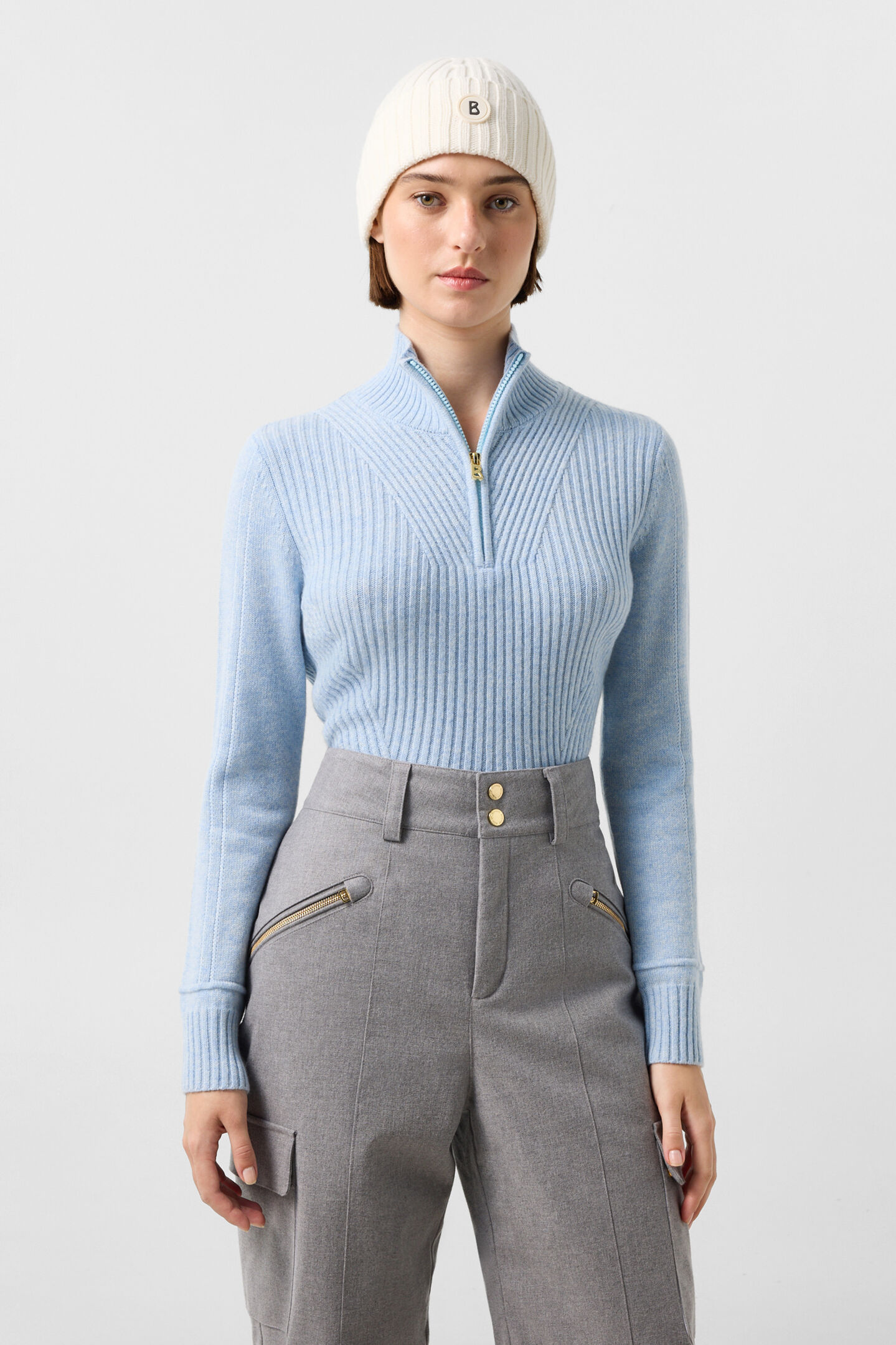 Camila cashmere jumper Light blue