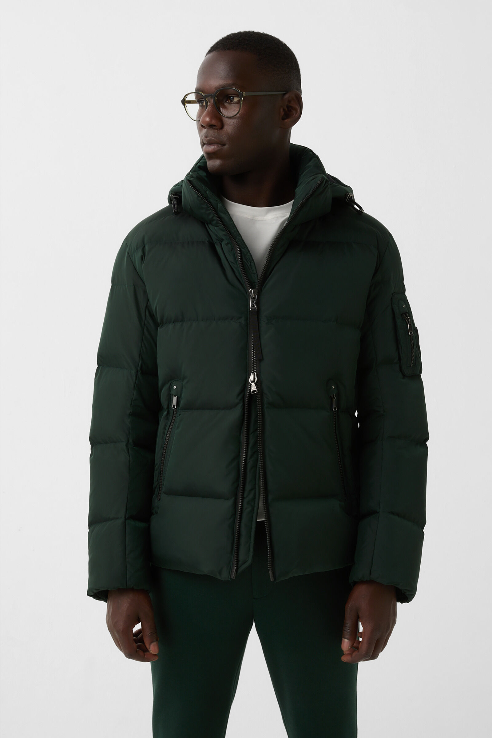 Donsjack Jamy Donkergroen