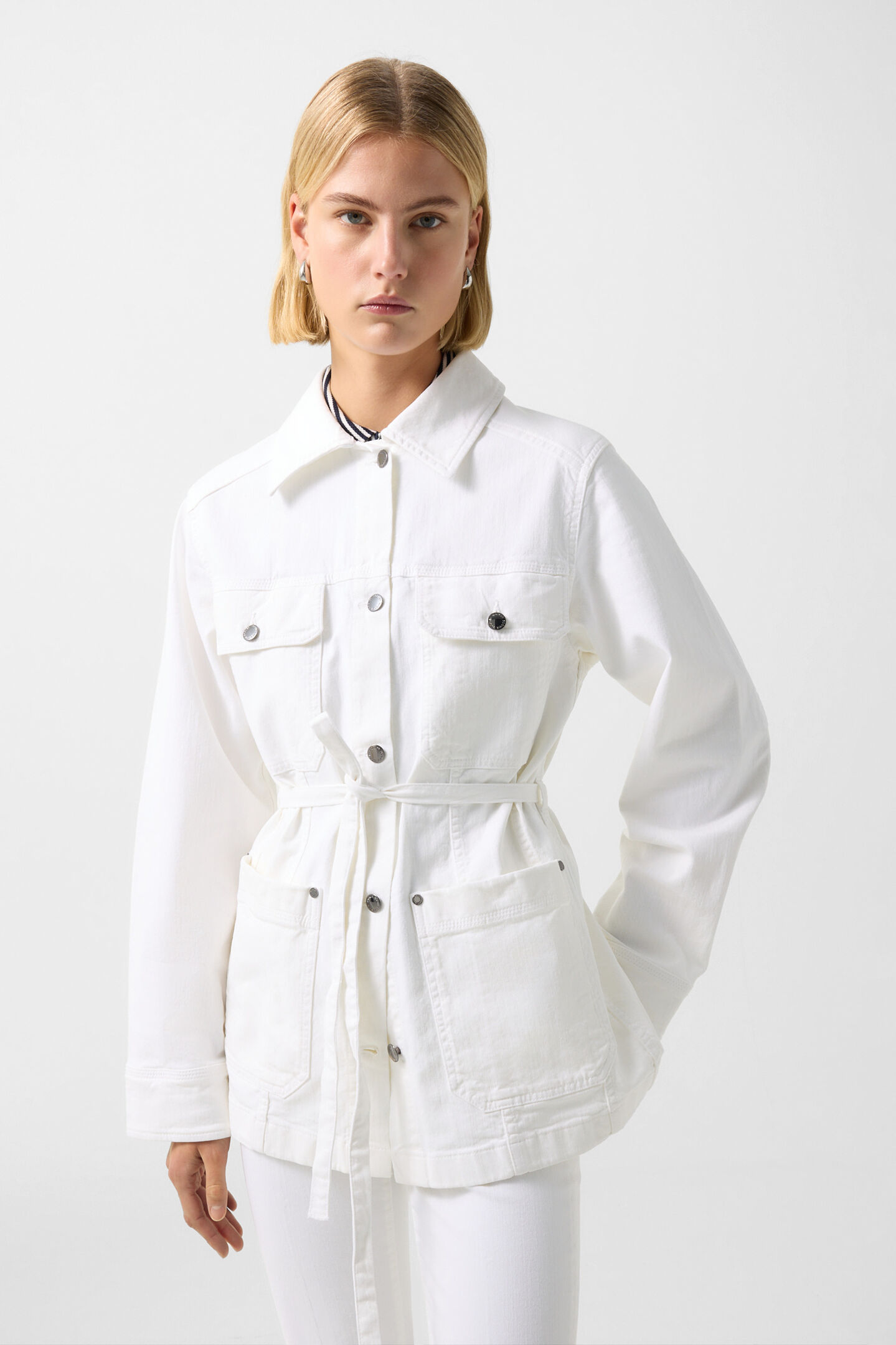 Pelin denim jacket White