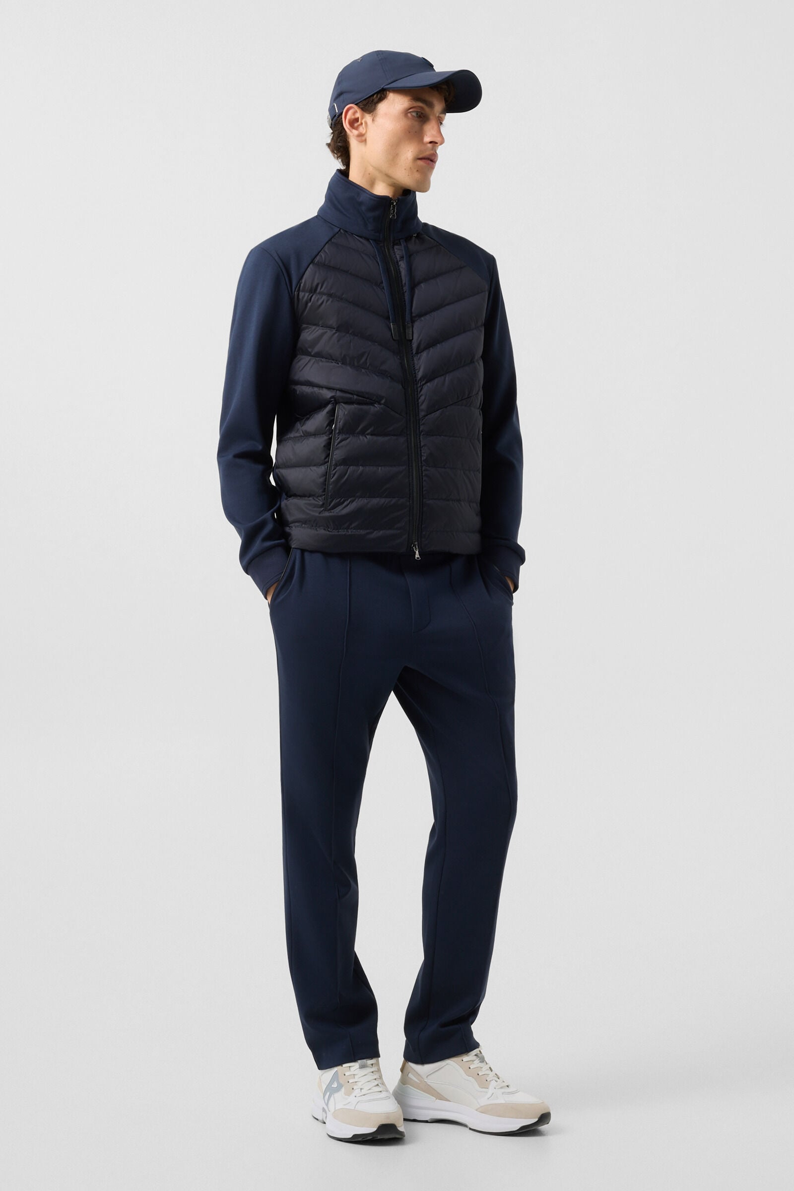 Baker down jersey jacket Navy blue