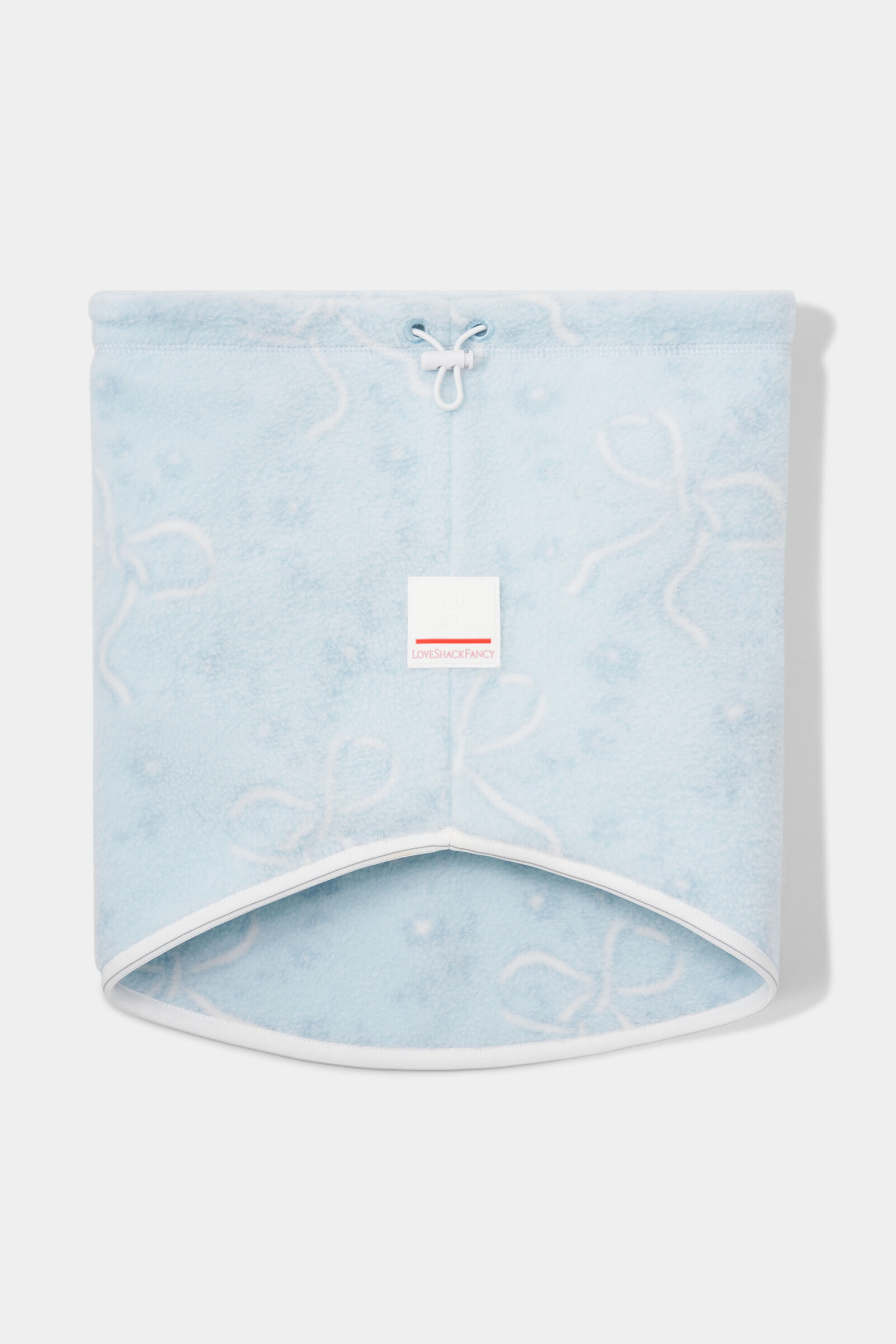 Arian fleece loop scarf Light blue/white