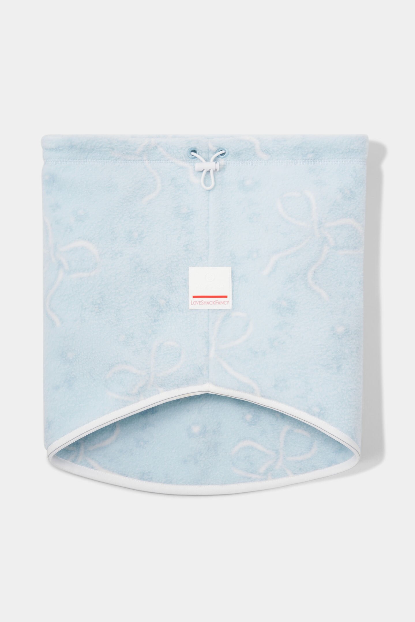 Arian fleece loop scarf Light blue/white