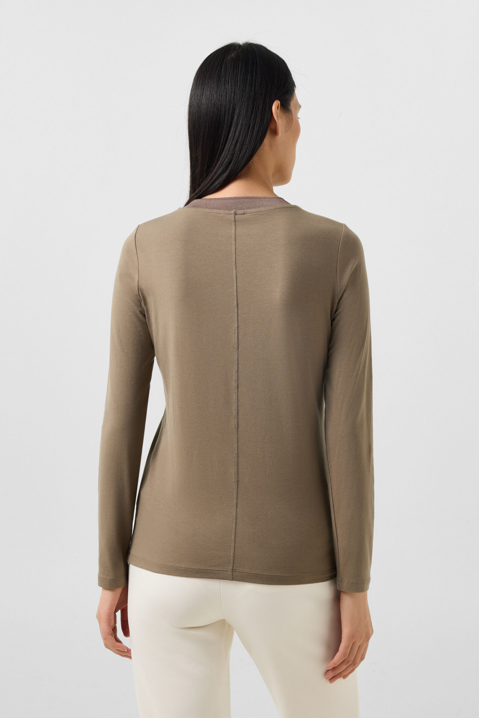 Longsleeve Alexi Graubraun