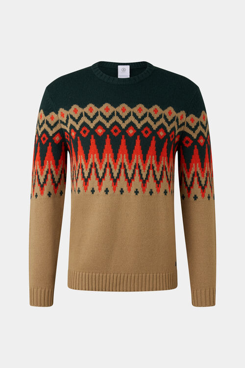 Norwegian jumper Ron Beige/green/orange
