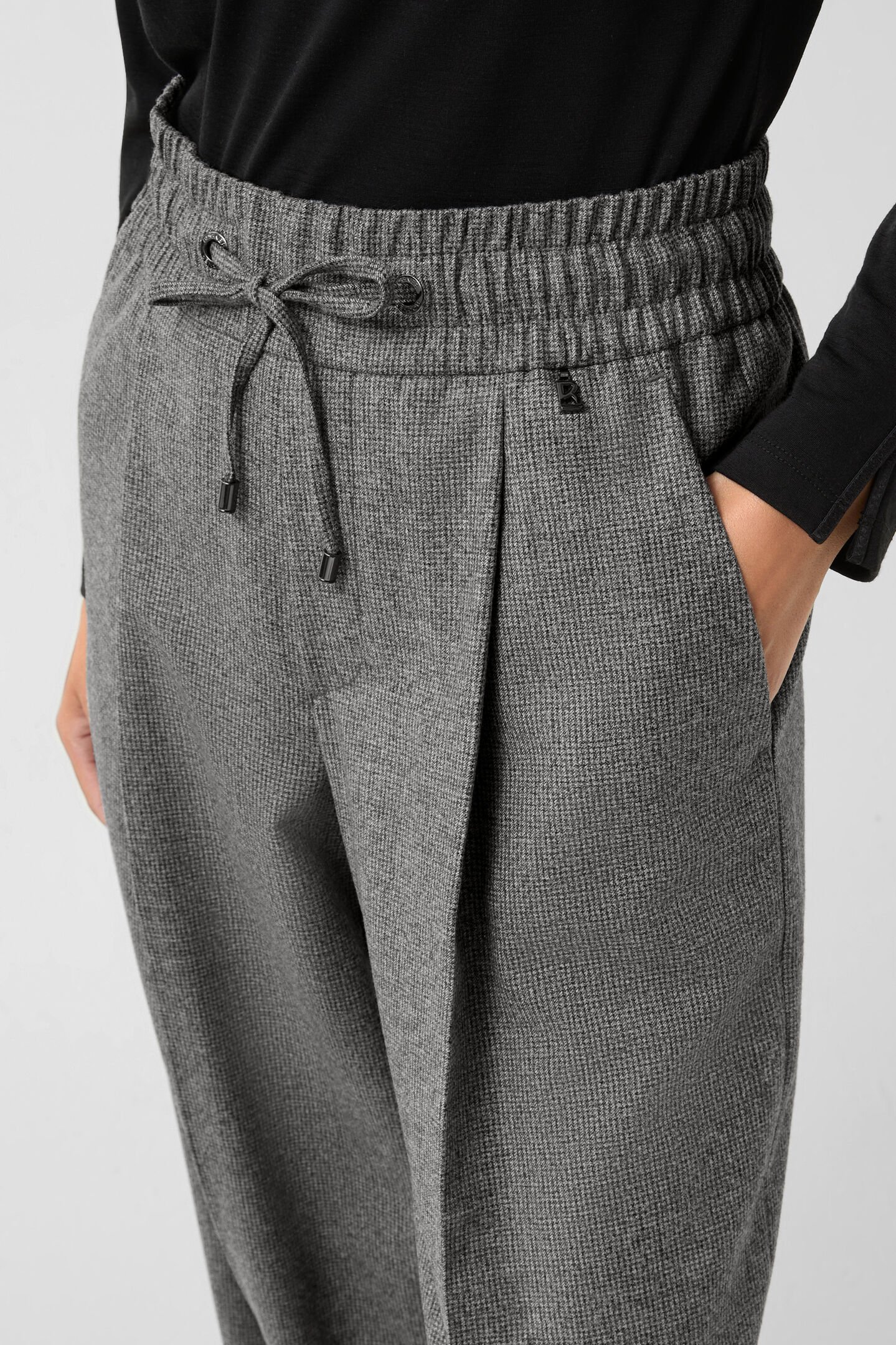 Geplooide broek Ella Antraciet