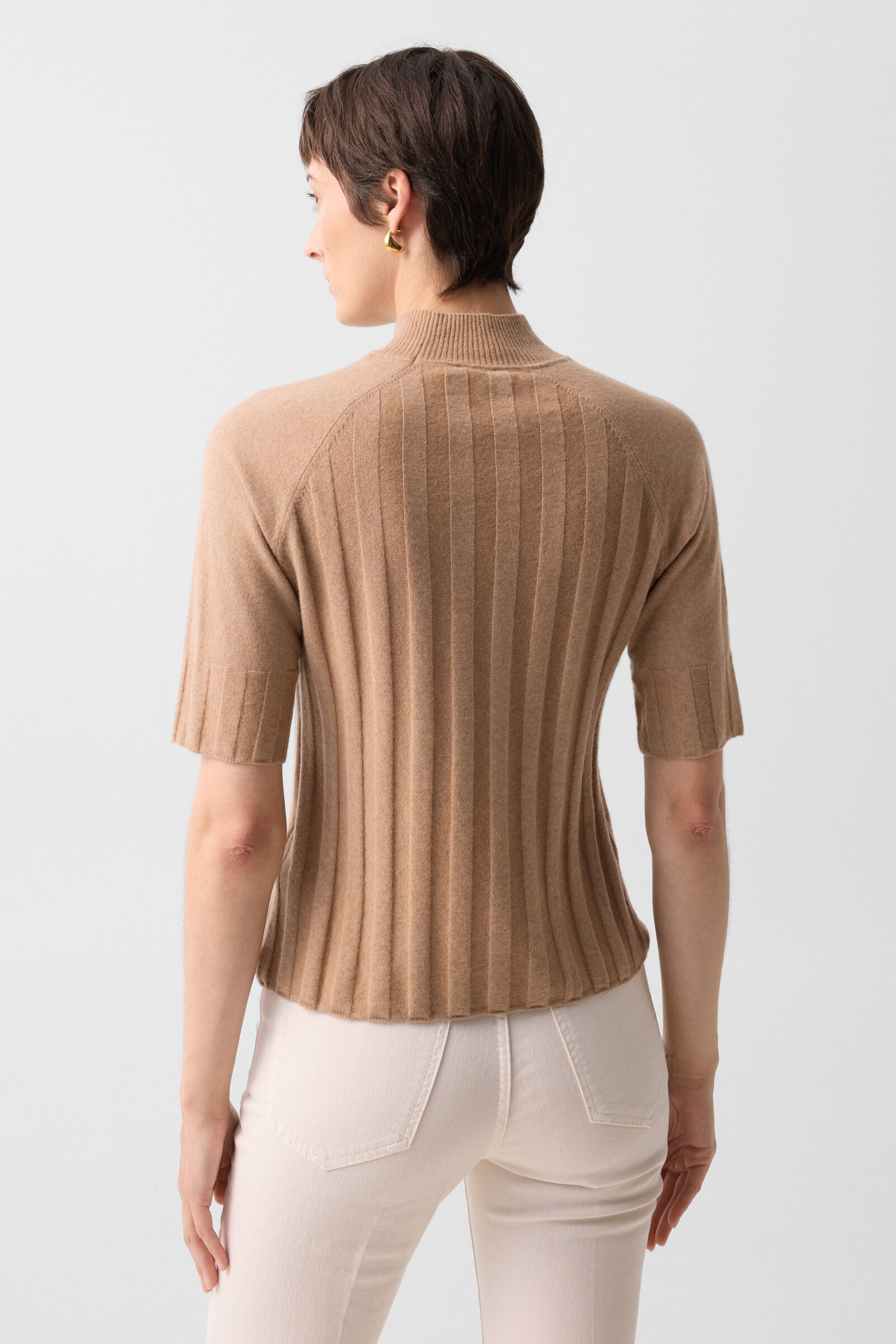 Schurwoll-Kaschmir-Shirt Tina Camel