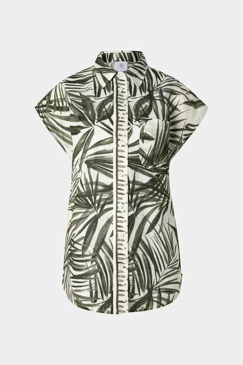 Charlet linen blouse Olive green/cream