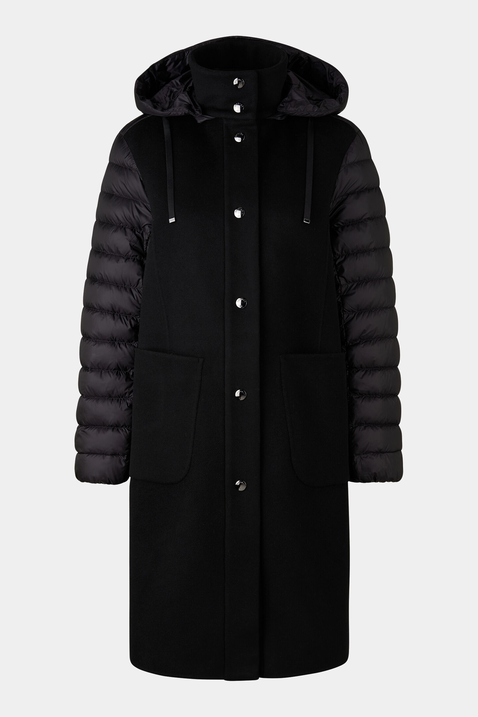 Isy woollen down coat Black