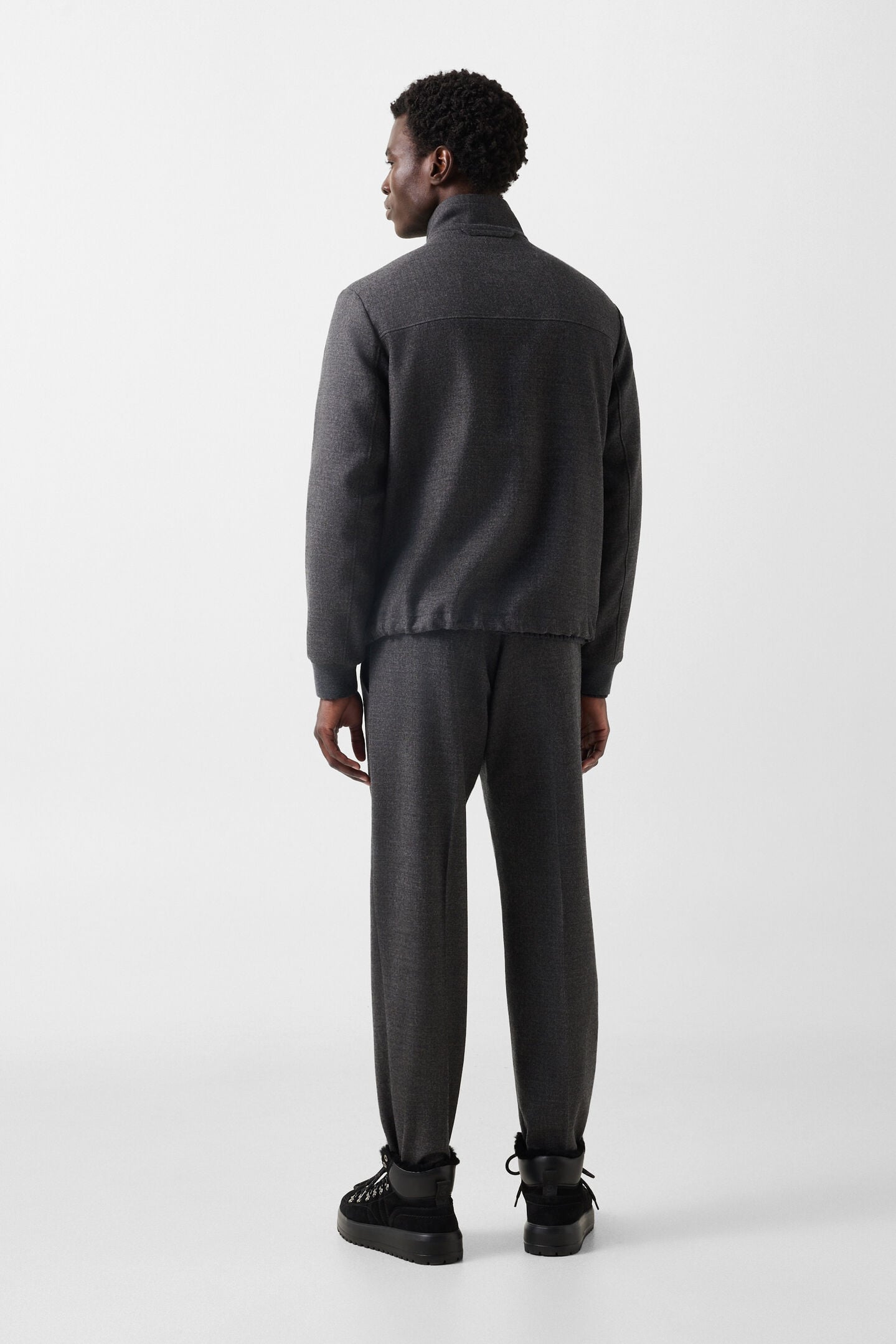 Milan virgin wool blend jacket Anthracite