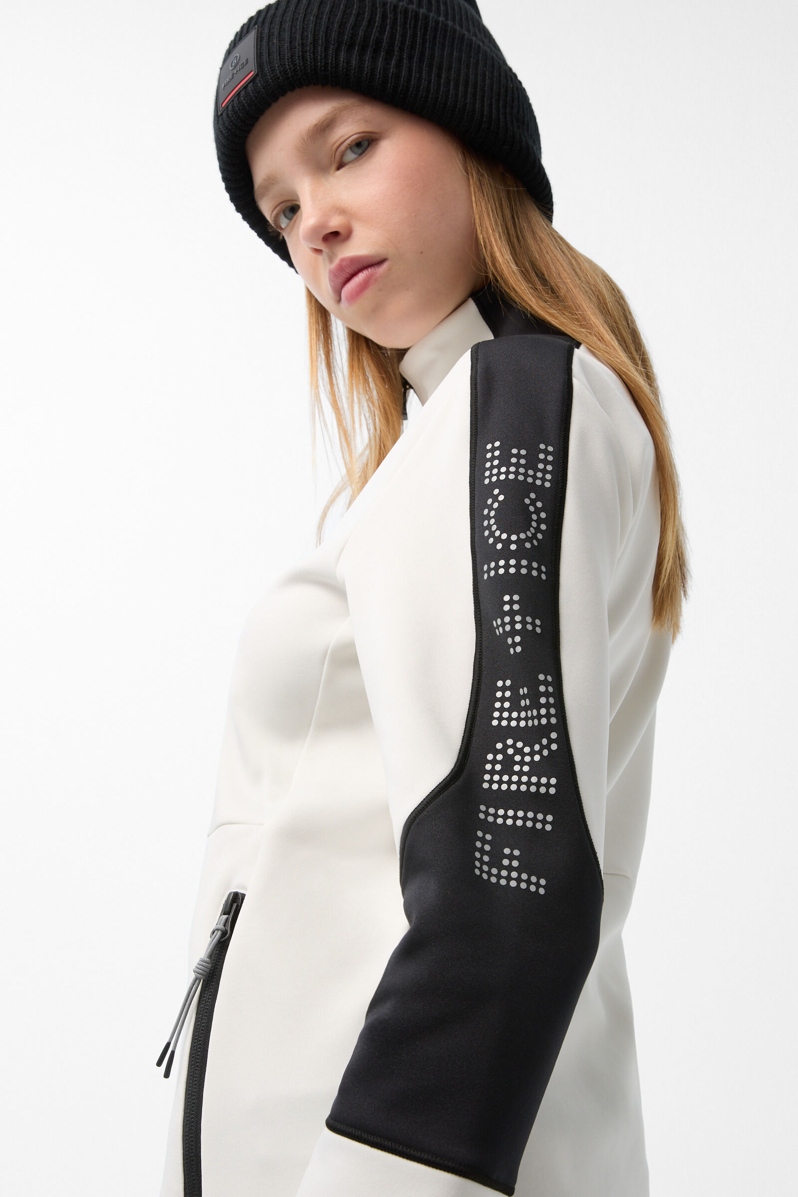 Mid Layer Inge Off-White/Schwarz