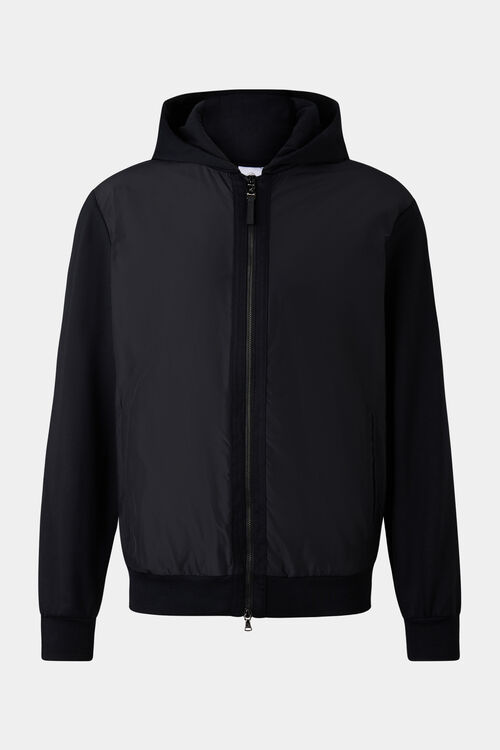 Devon hybrid jersey jacket Black
