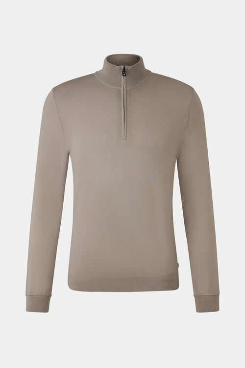 Ouri fine knit troyer Taupe