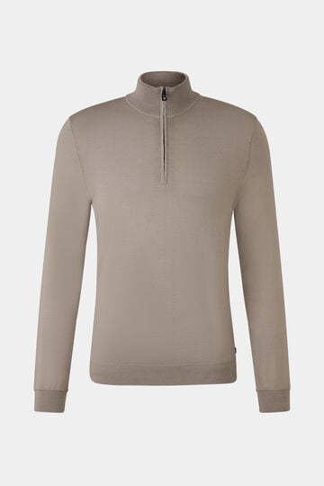 Ouri fine knit troyer Greige Ouri fine knit troyer Greige