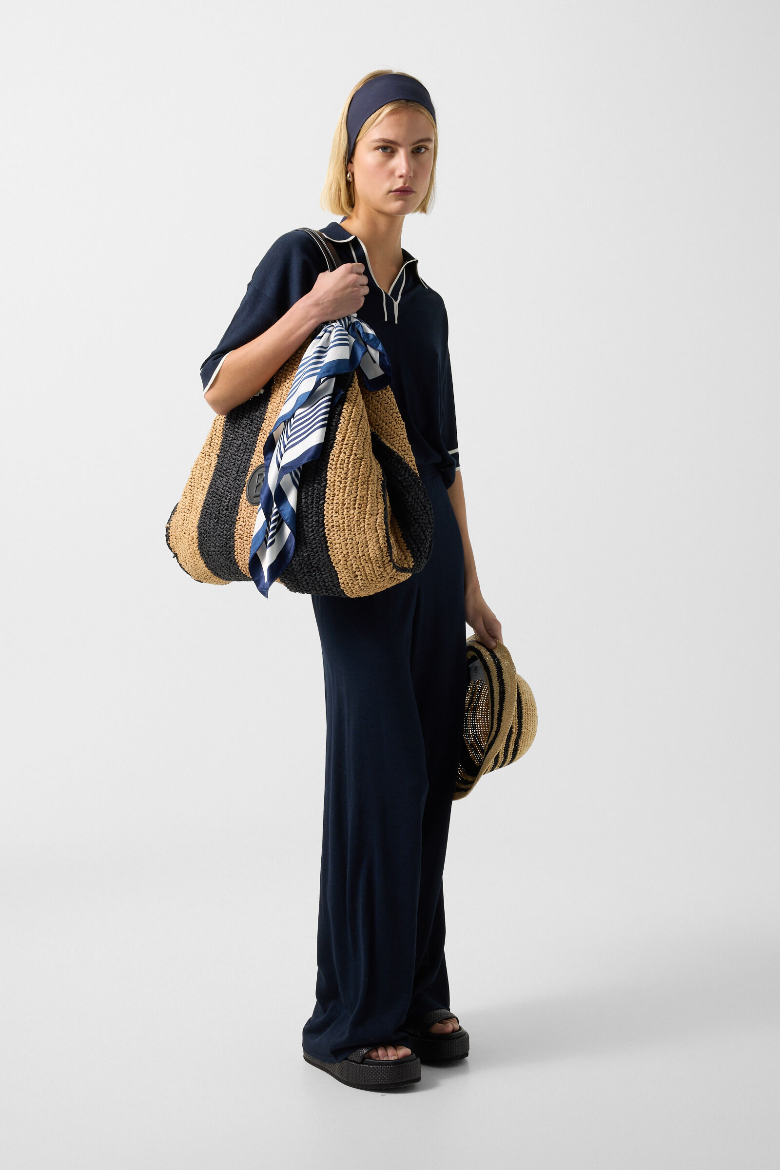 Polo en maille Paris Bleu marine