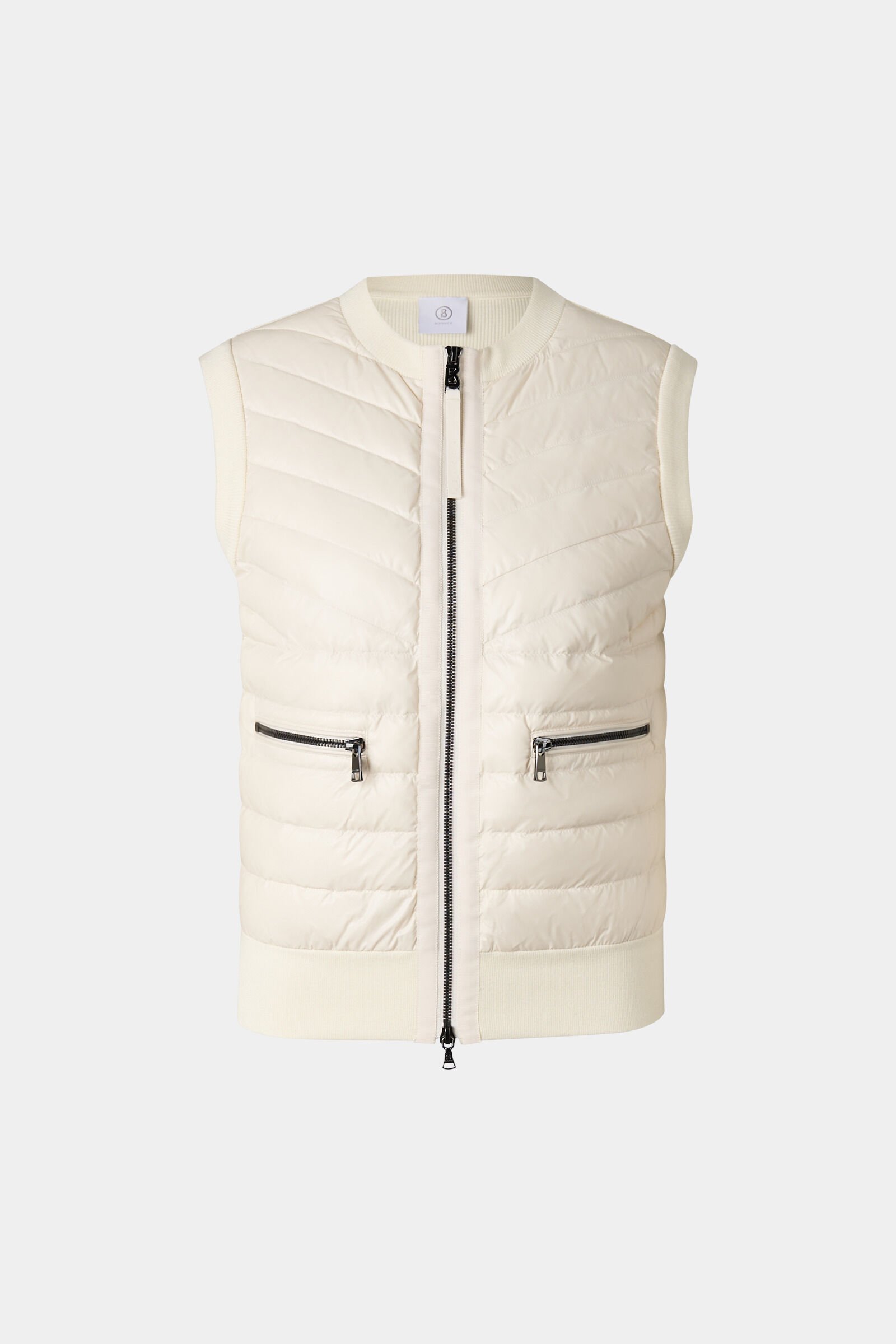 Daunen-Strickweste Zira Creme
