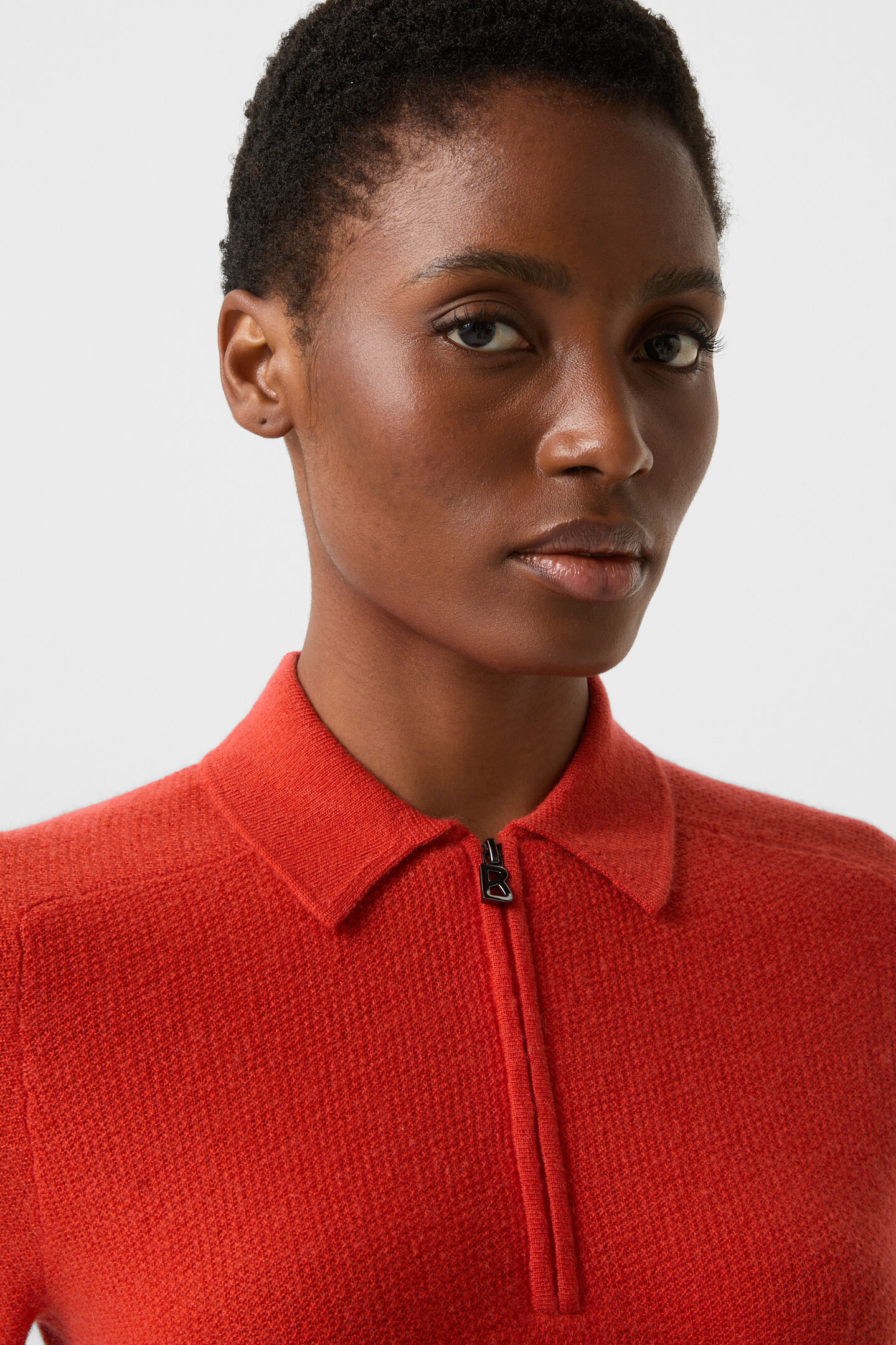 Knitted polo shirt Shari Red