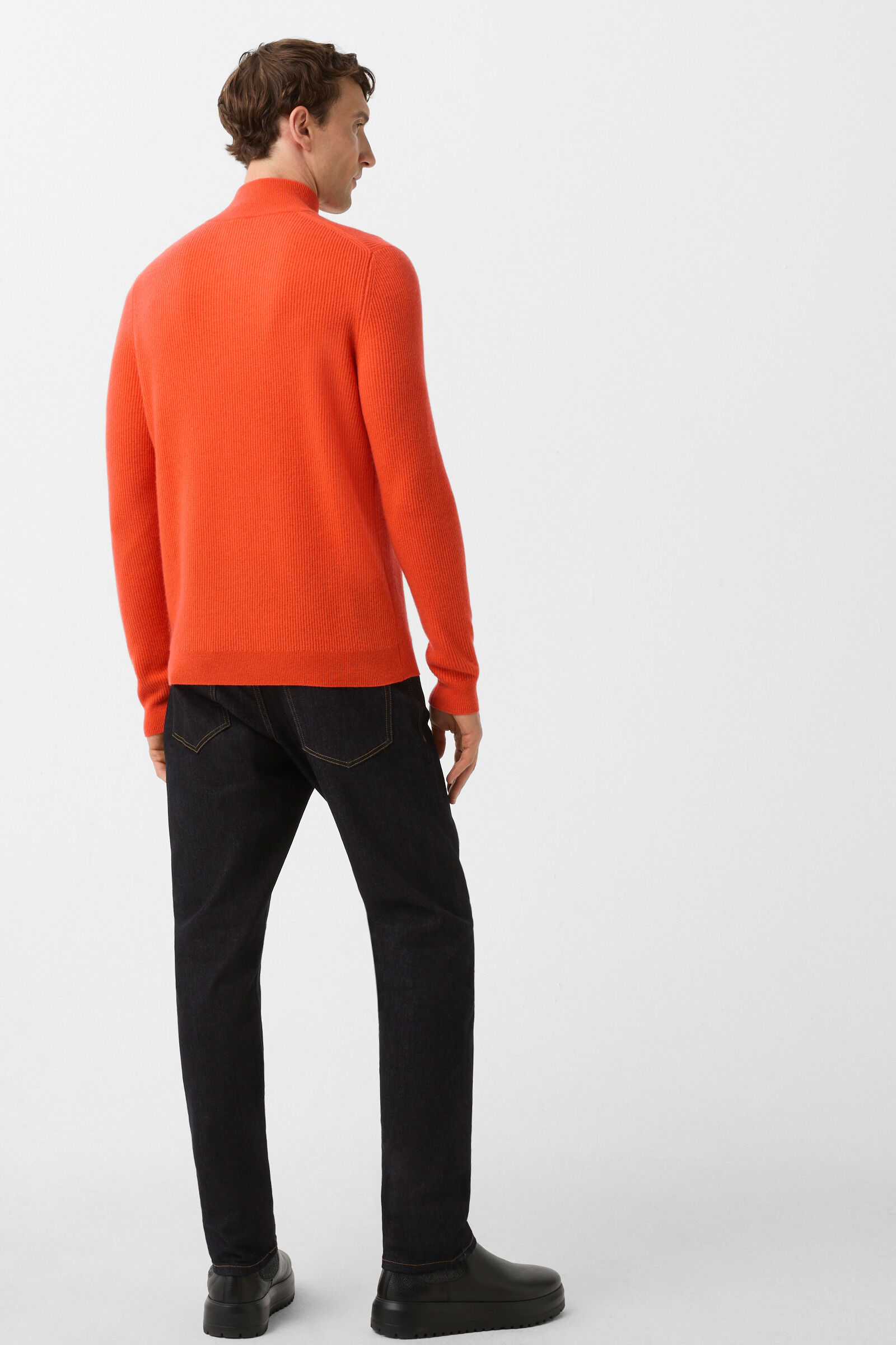Pure new wool cashmere troyer Derek Coral