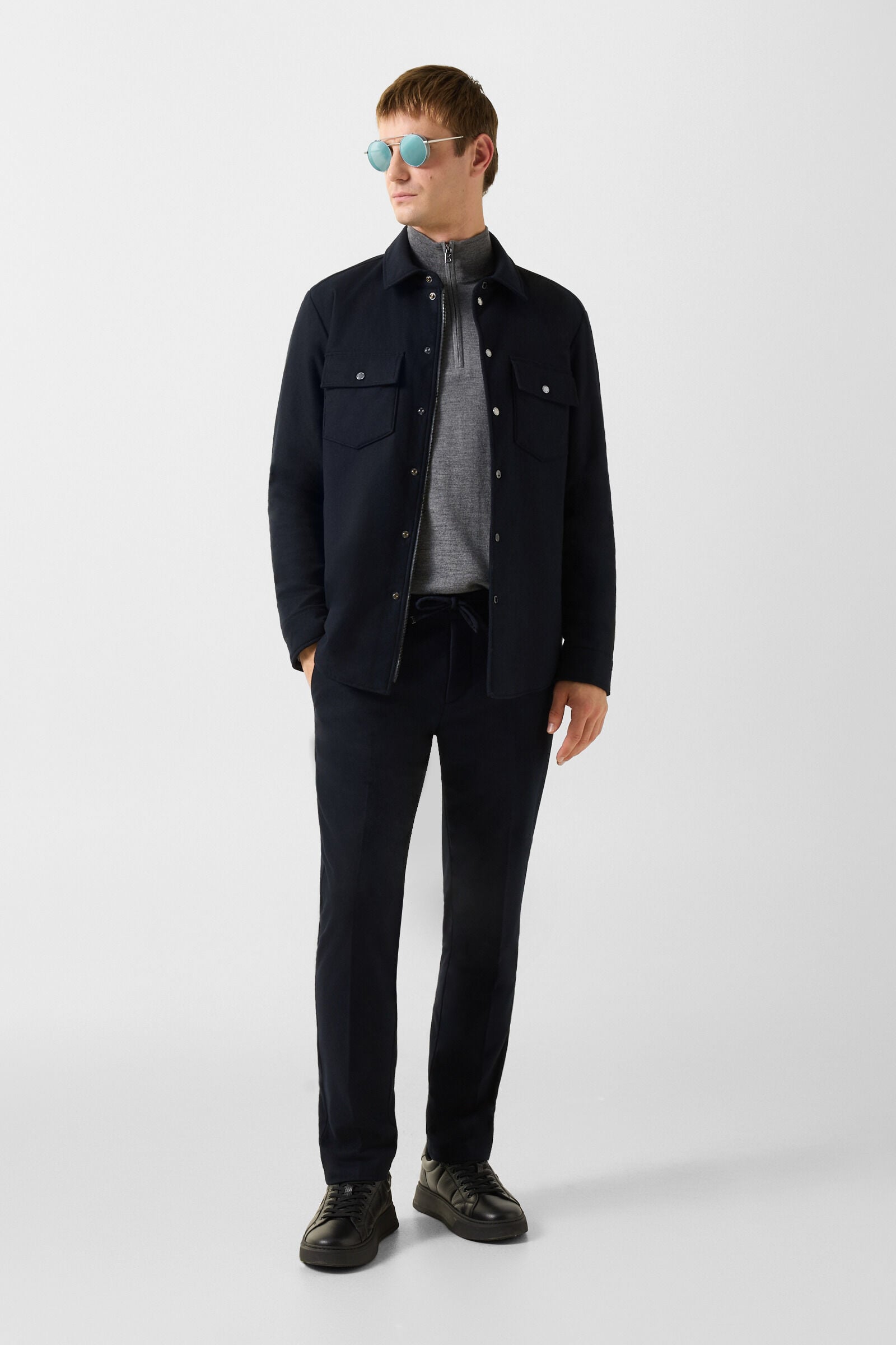 Wollmix-Hose Riley Business Navy