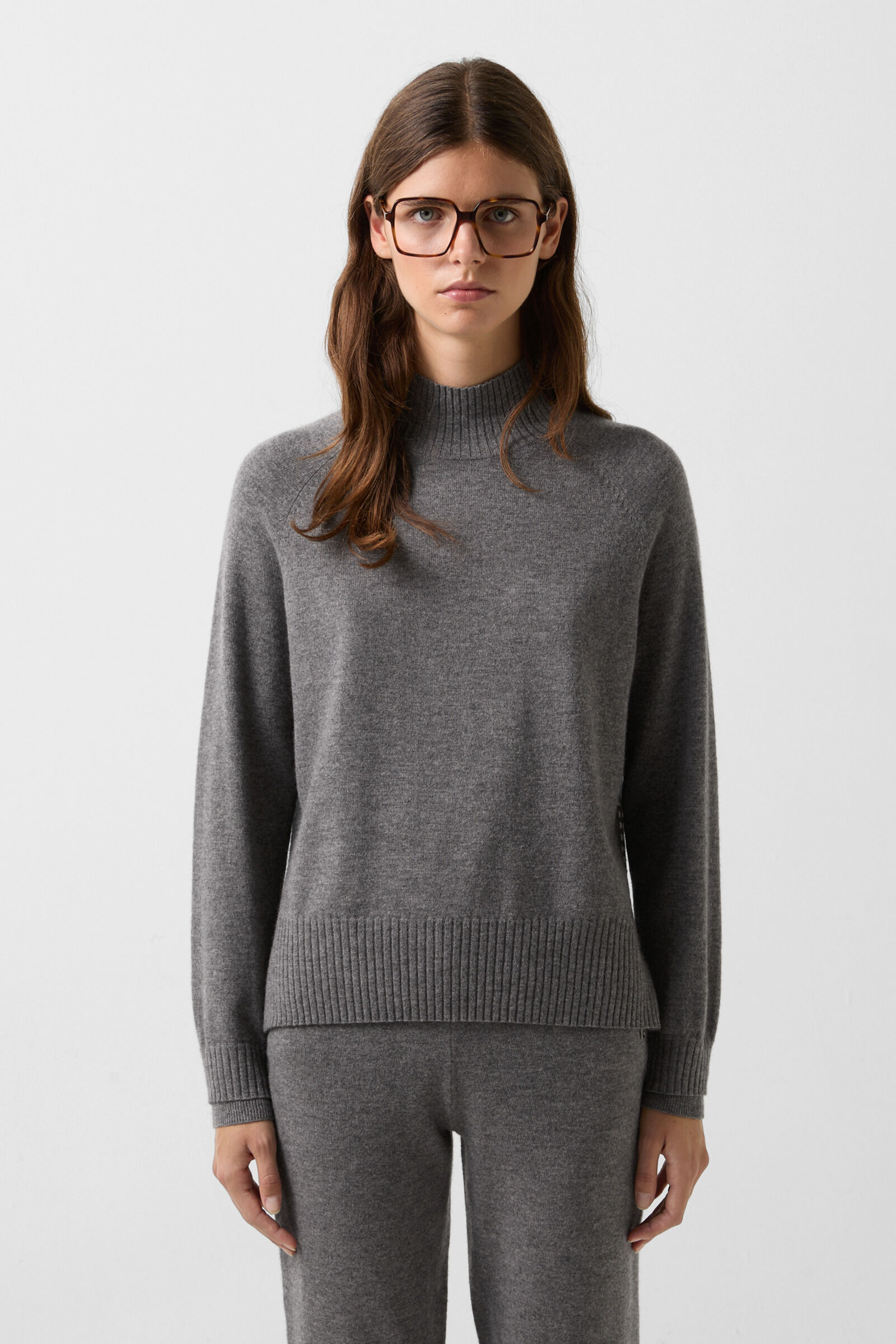 Lysanne virgin wool jumper Anthracite