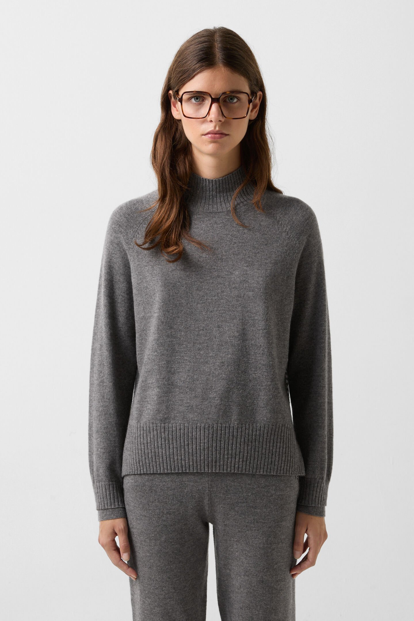 Lysanne virgin wool jumper Anthracite