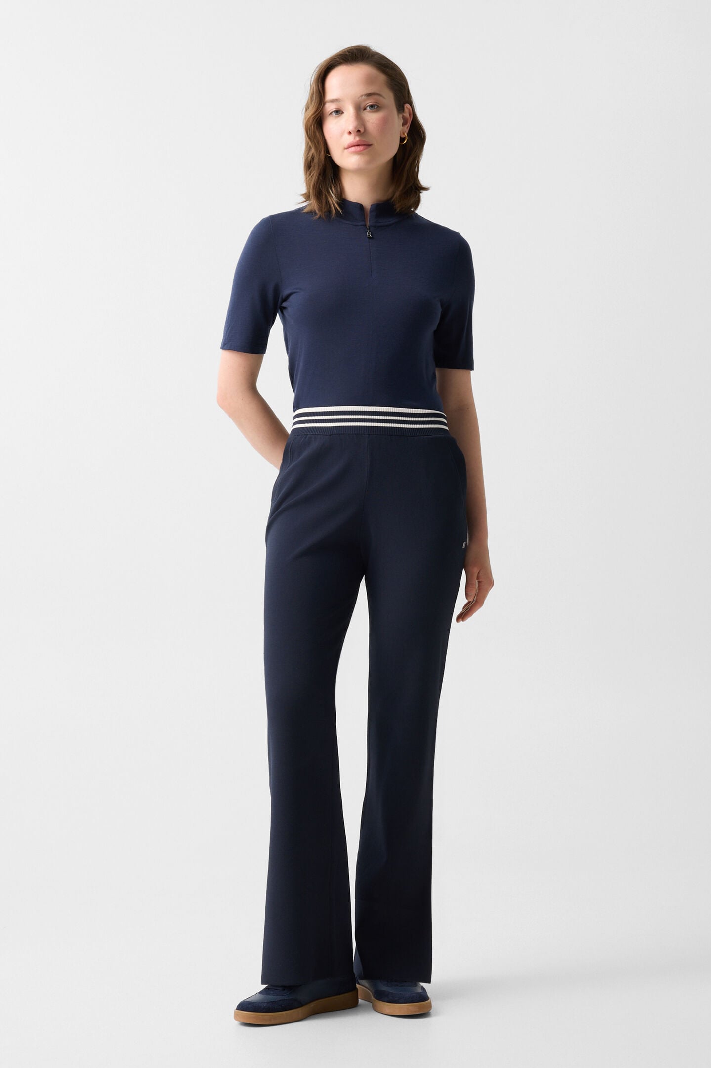Josie knitted trousers Navy blue