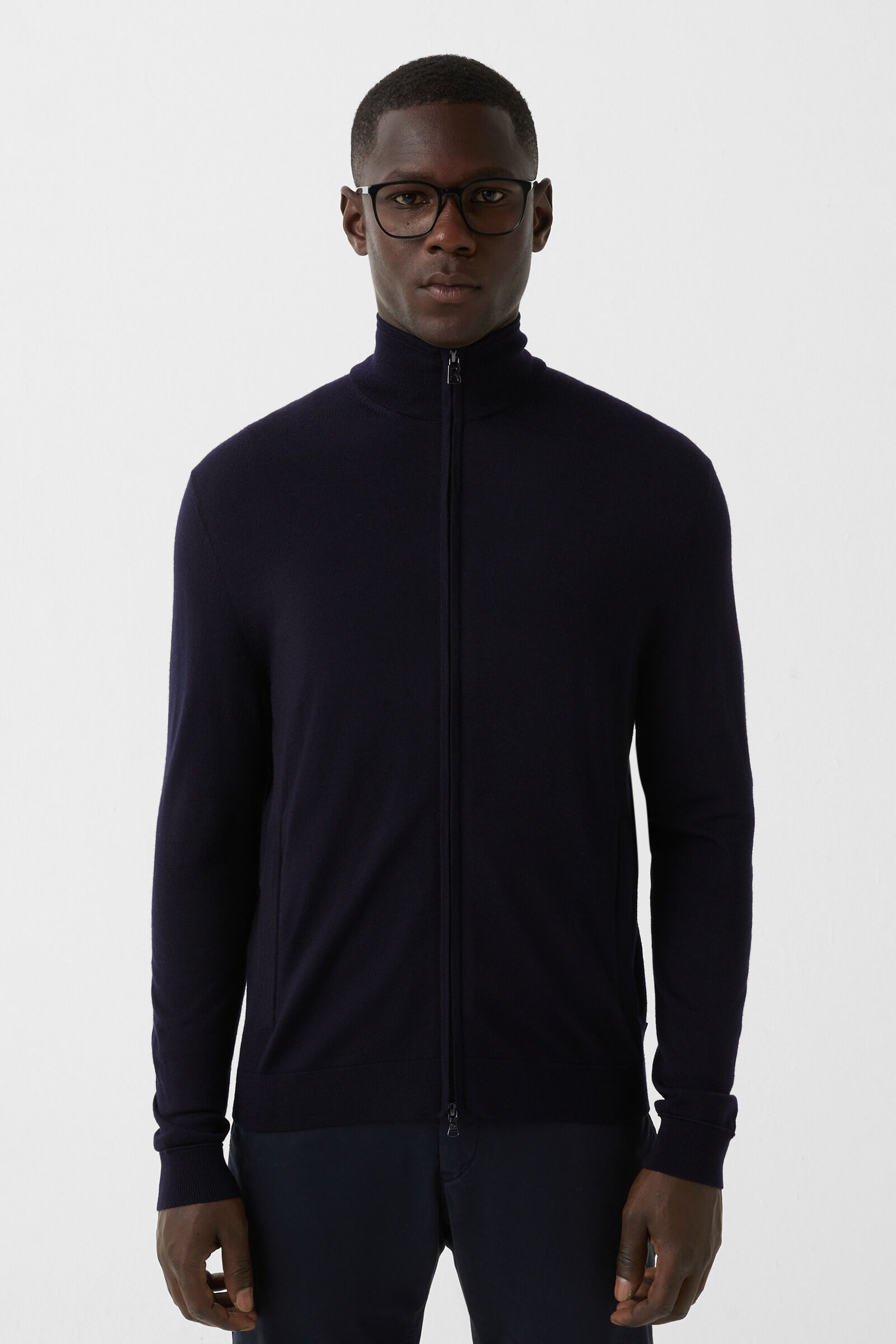 Knit jacket Oscar Navy blue