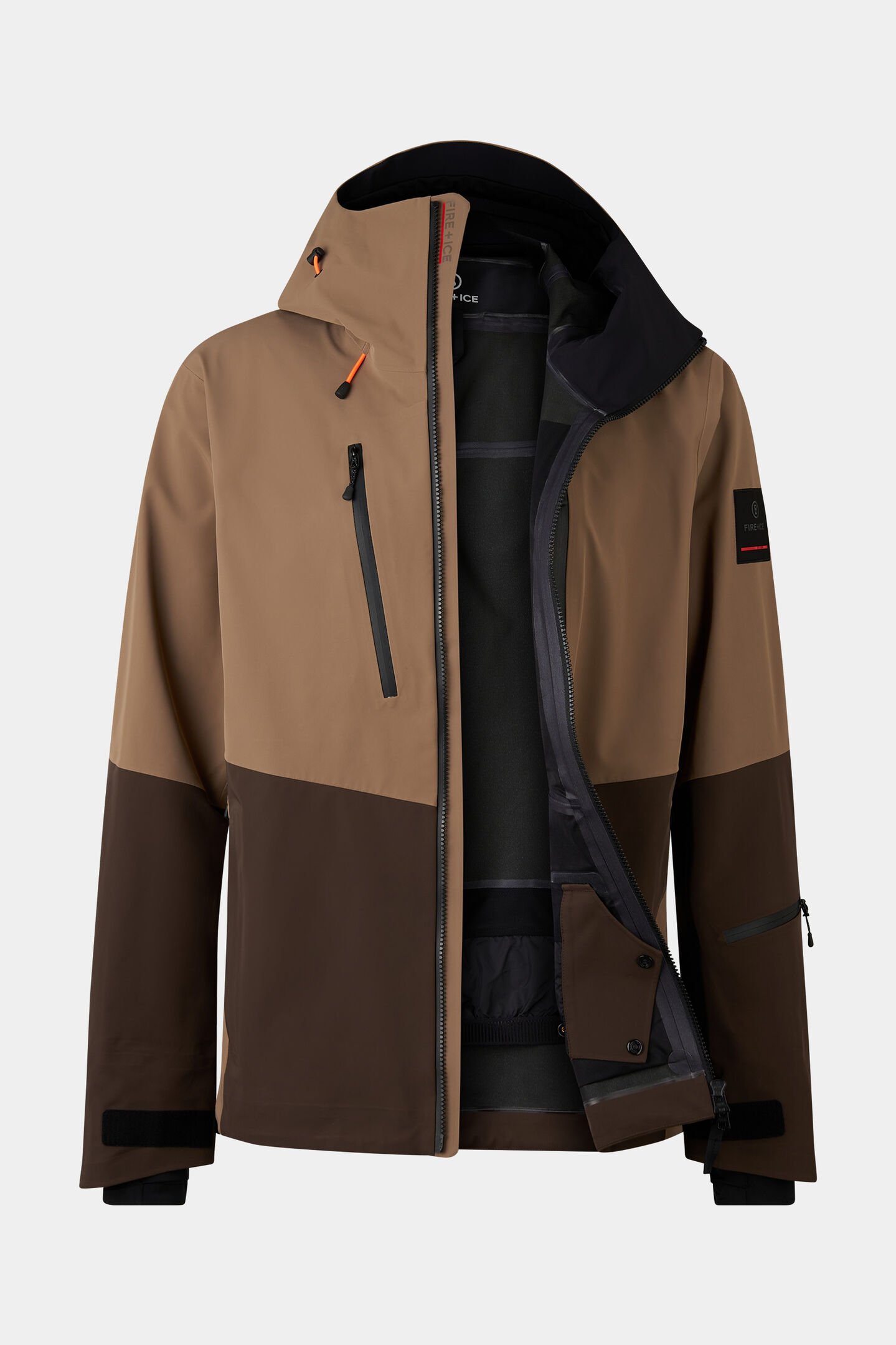 Piaro softshell ski jacket Caramel/Chocolate