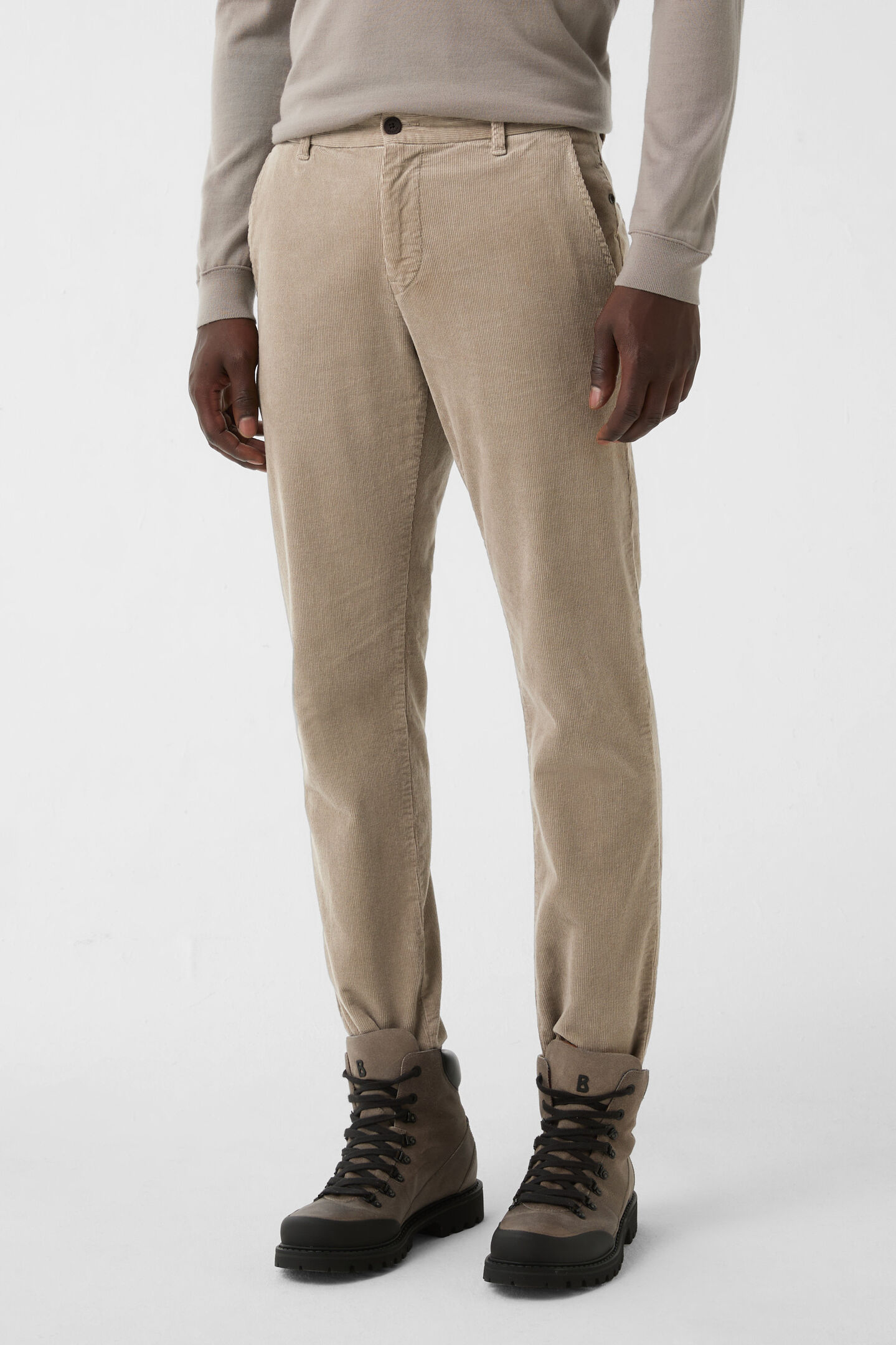 Riley Casual corduroy trousers Taupe
