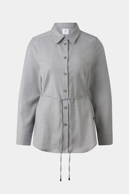 Flanell-Bluse Ariela Hellgrau