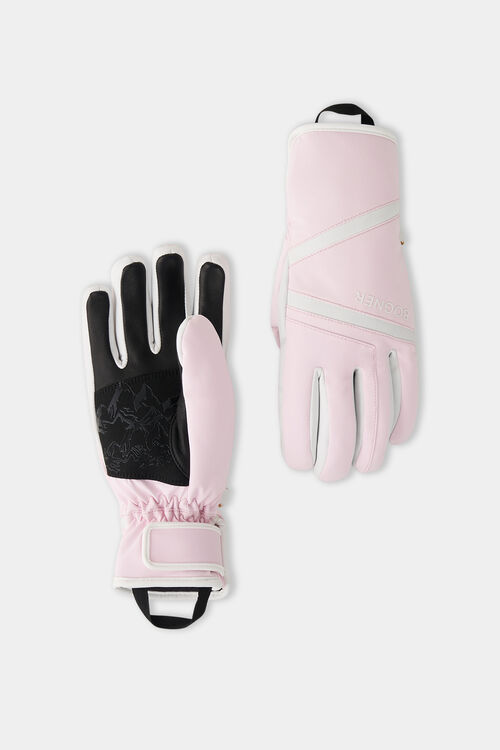 Handschuhe Hilla Rosa/Wei&szlig;