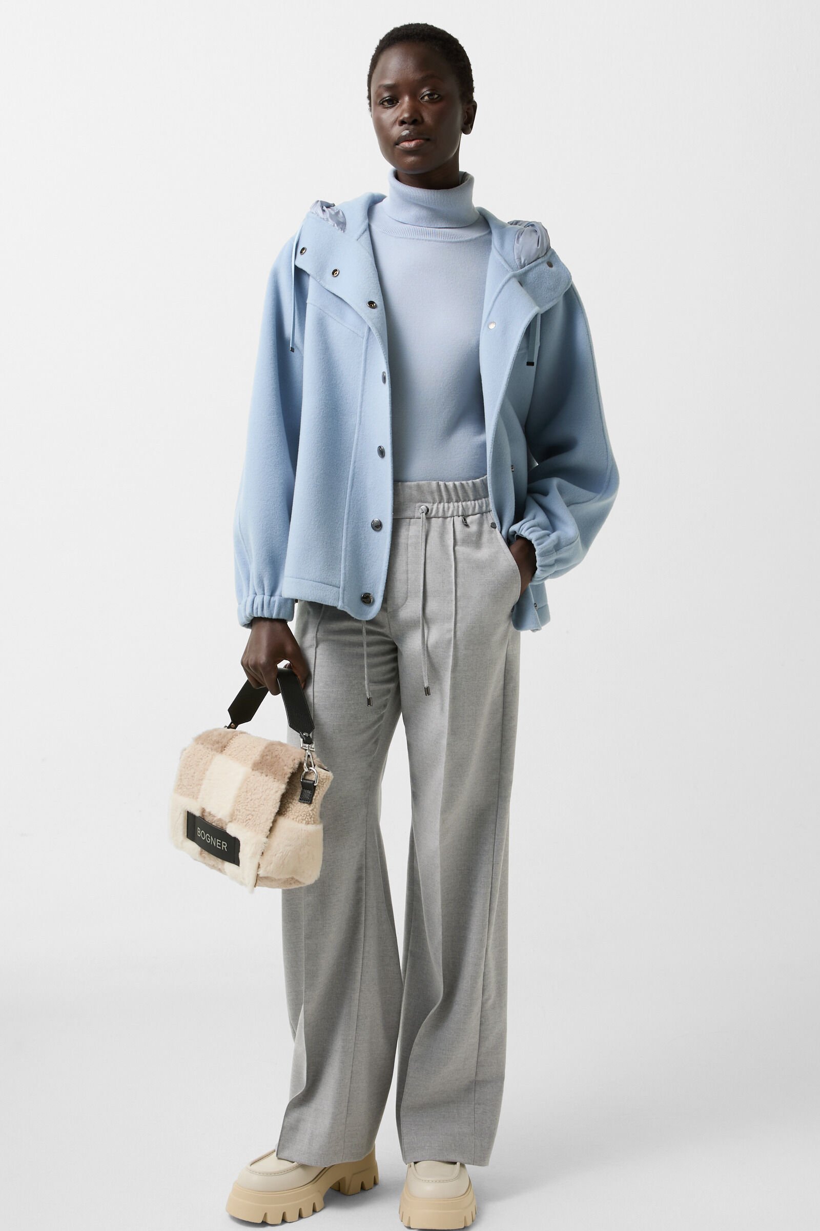 Vinny turtleneck jumper Light blue