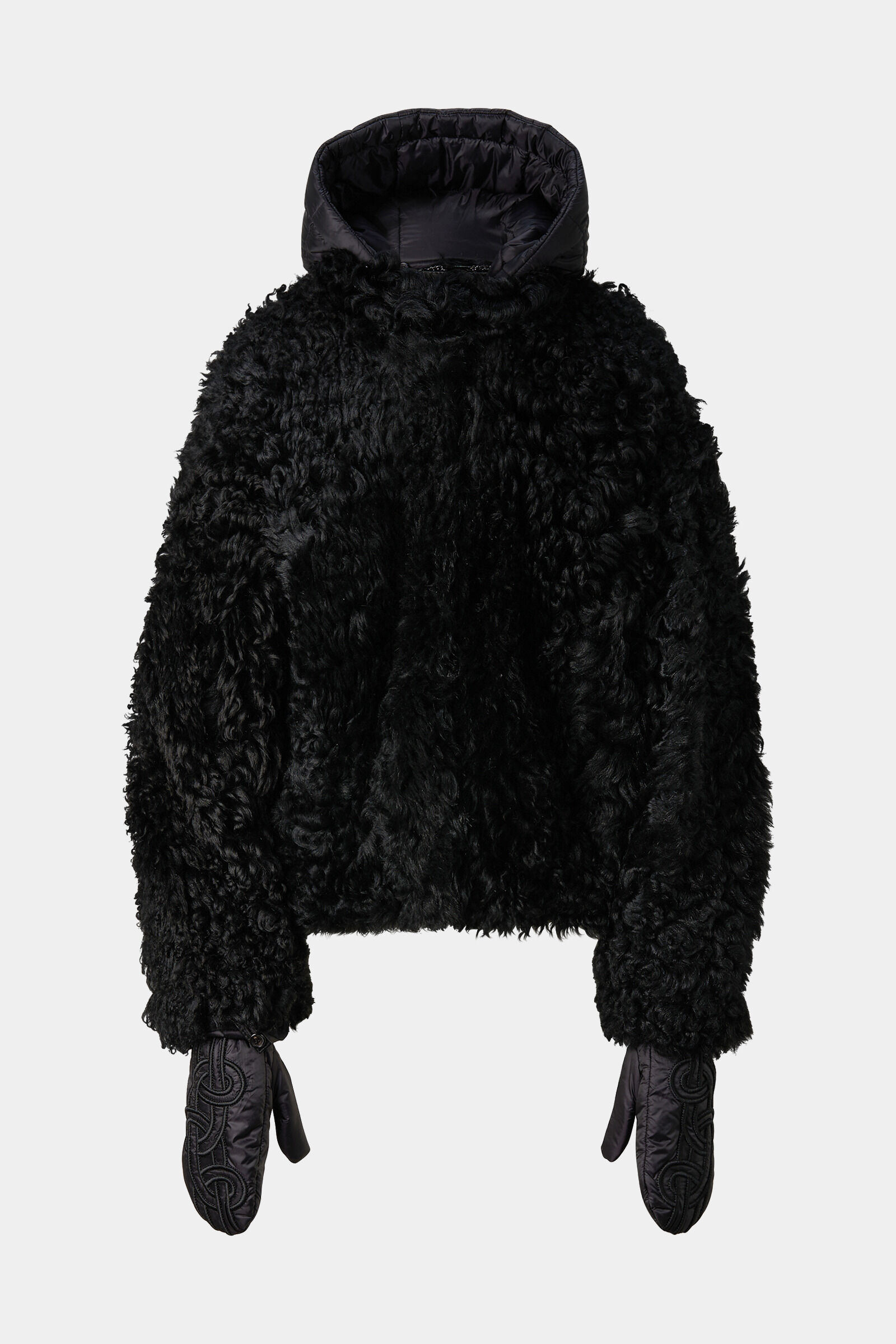 Liz lambskin jacket Black