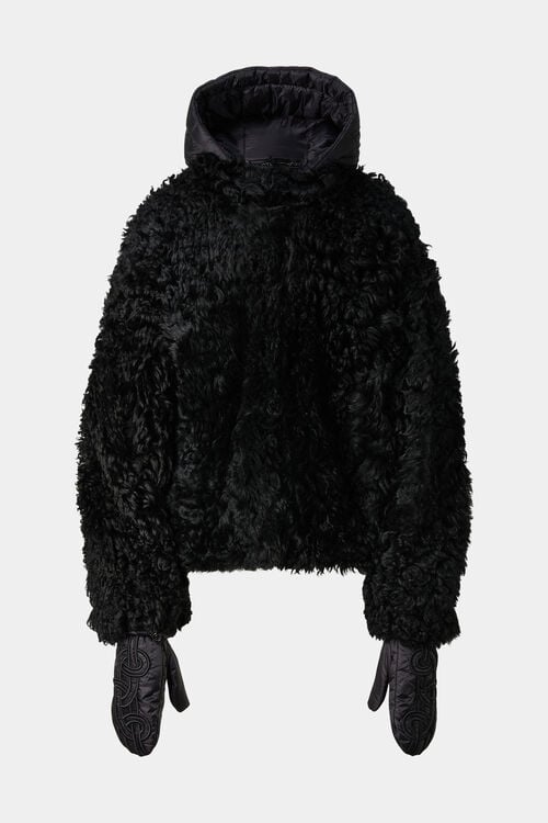 Liz lambskin jacket Black