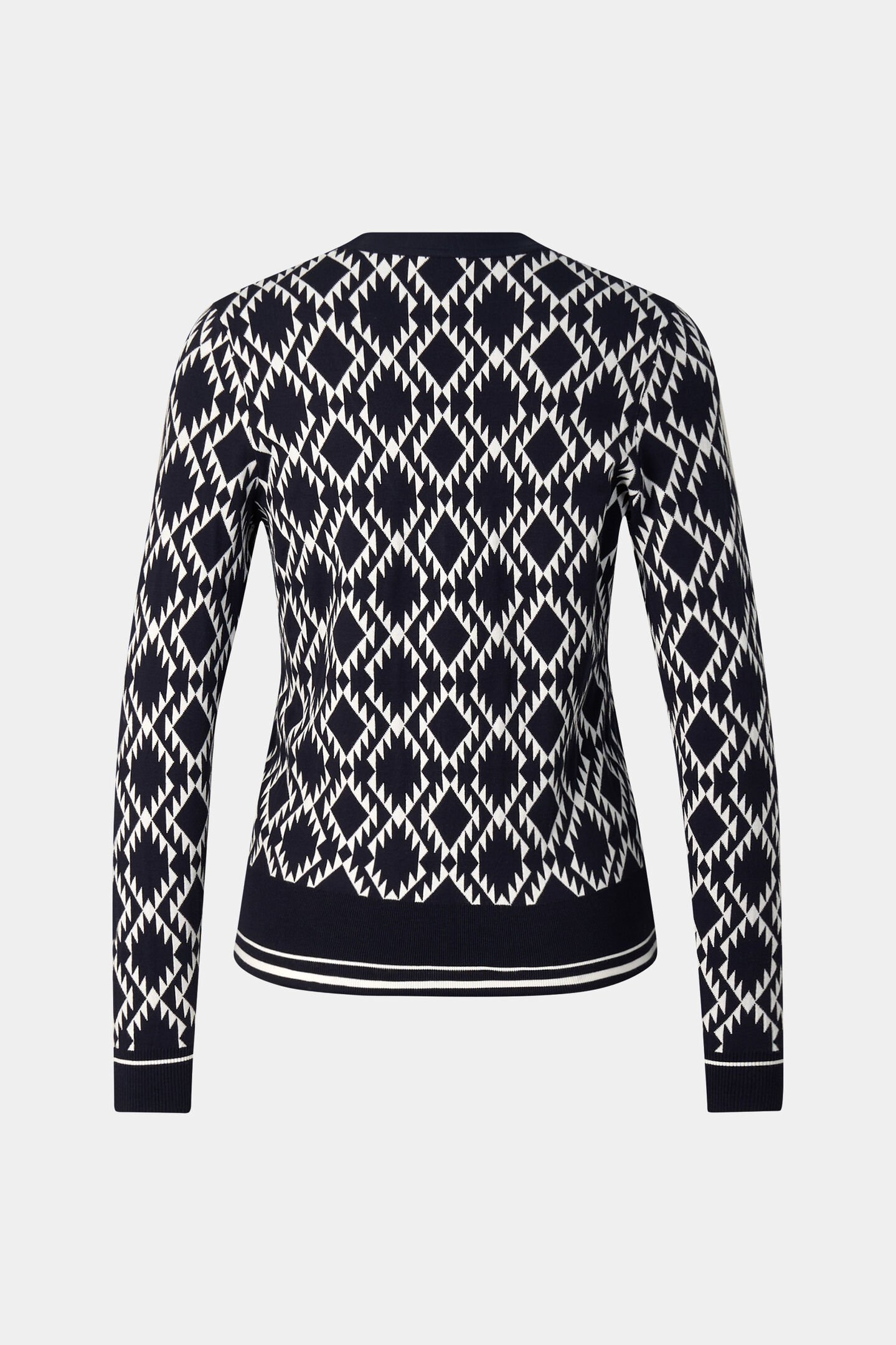 Strickjacke Amber Navy-Blau/Wei&szlig;