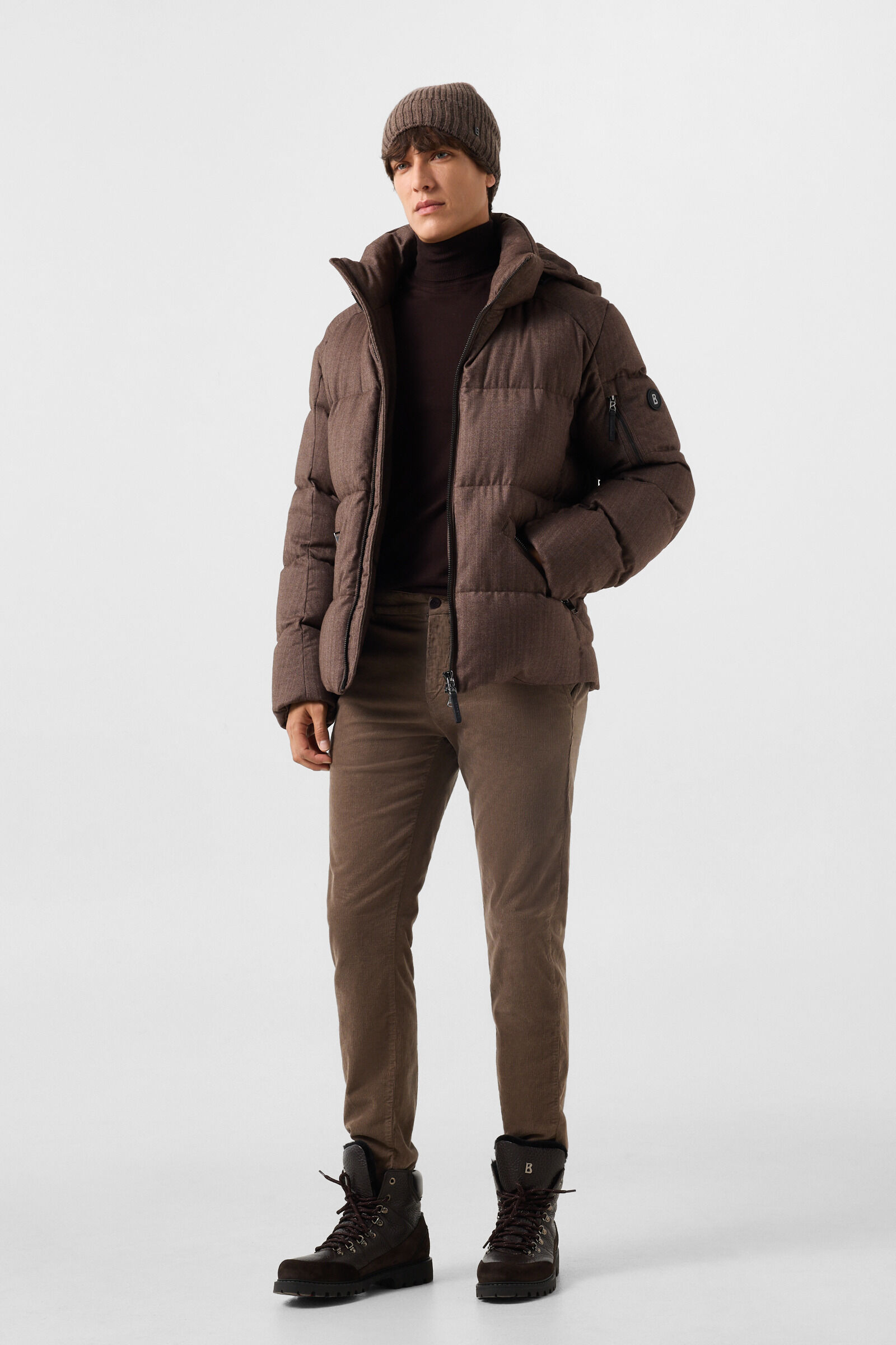 Riley Casual Corduroy Trousers Brown