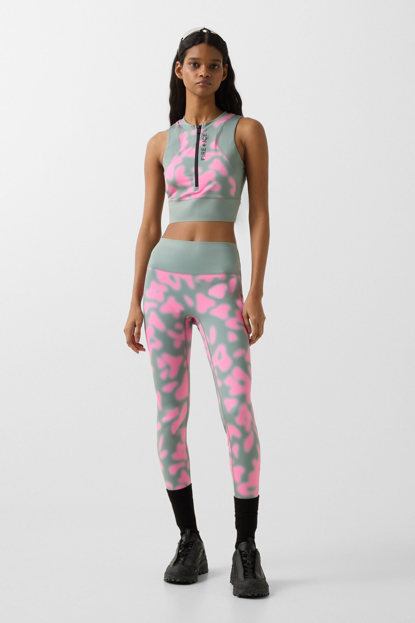 Celeste functional top Eucalyptus/Pink