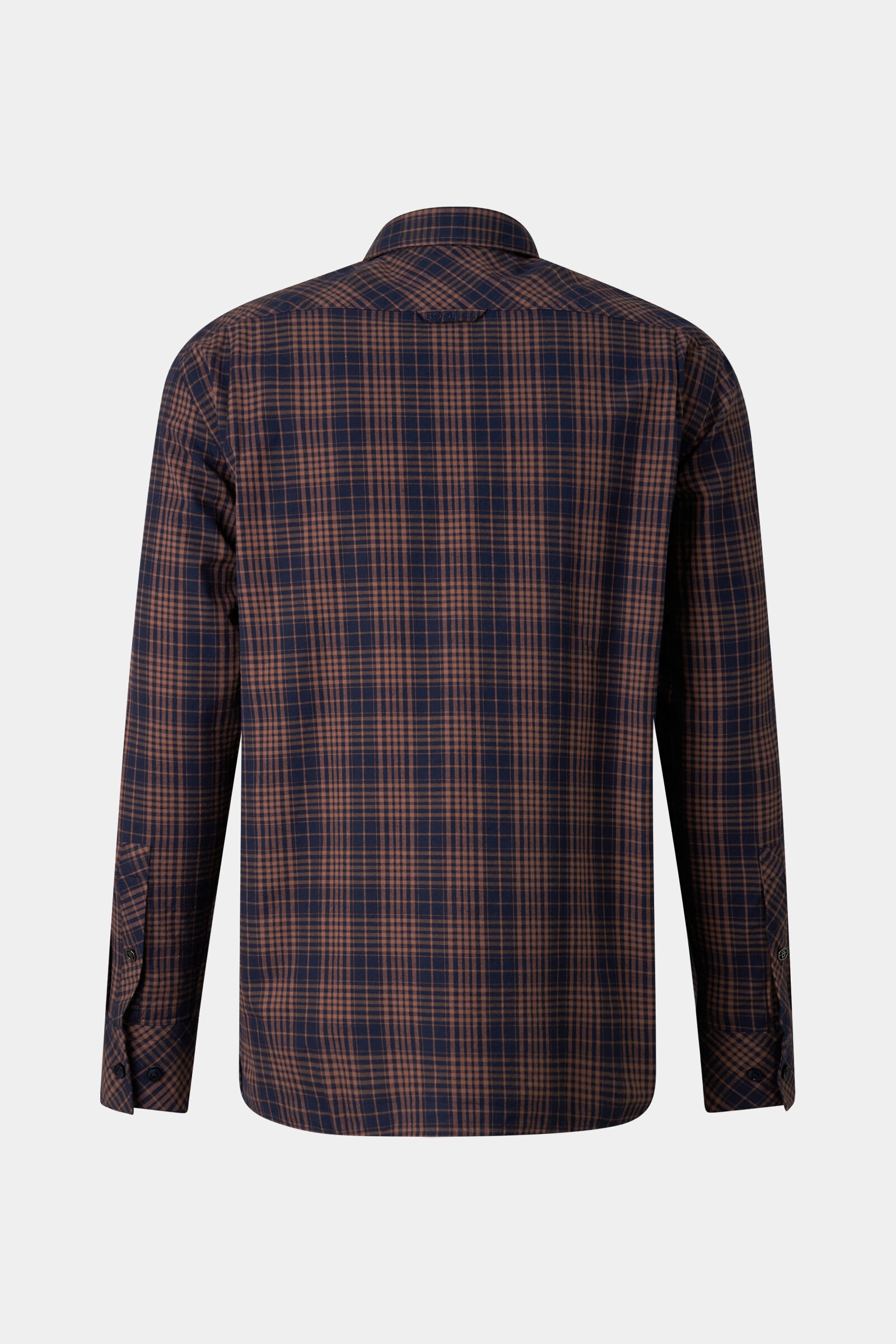 Hardy cotton shirt Brown/navy blue